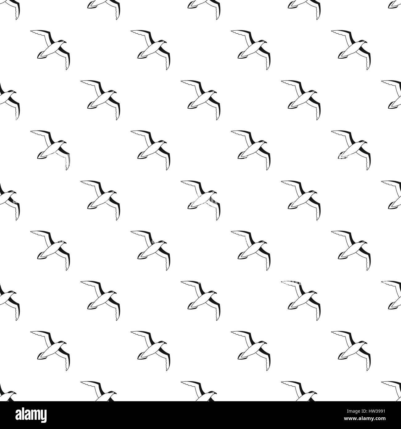 Sea Gull pattern, stile semplice Illustrazione Vettoriale