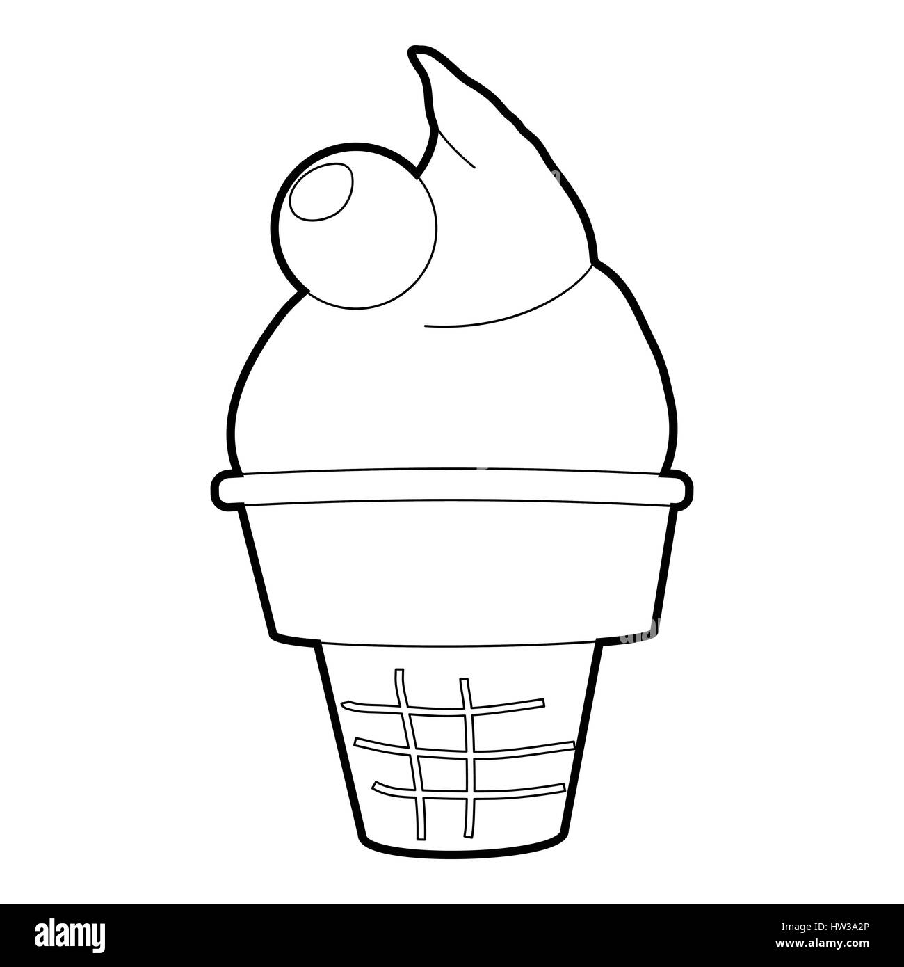 Ice Cream icona isometrica 3d style Illustrazione Vettoriale
