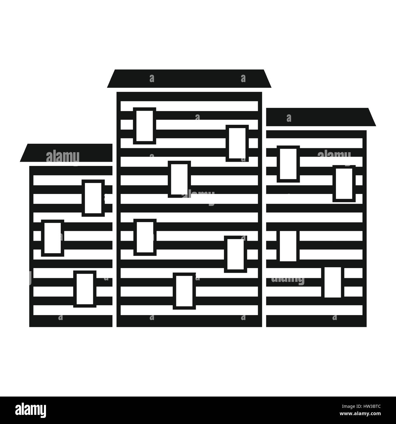 Case, icona di stile semplice Illustrazione Vettoriale