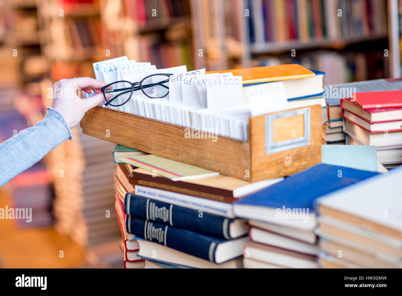 Scheda di catalogo della biblioteca Foto Stock