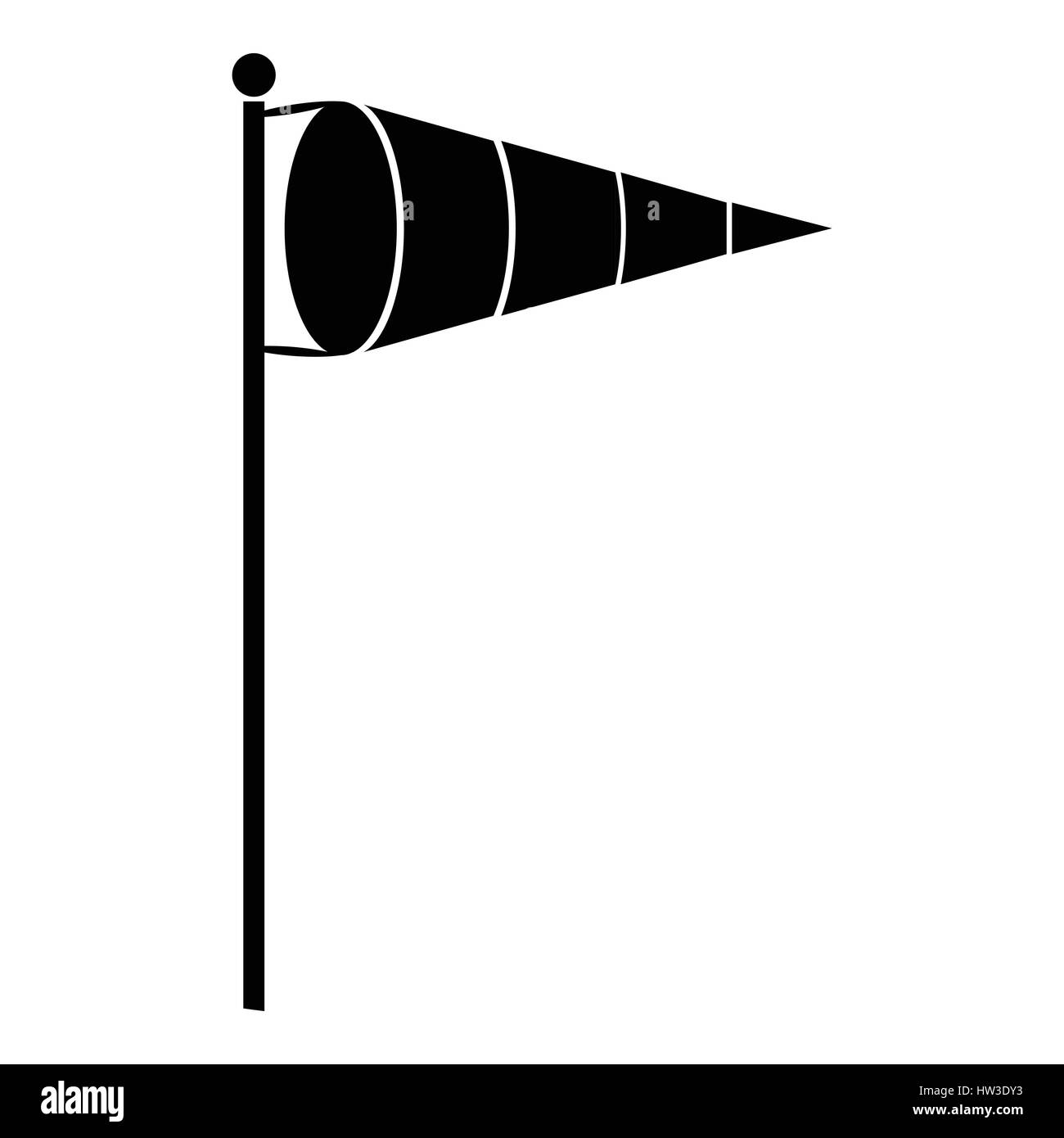 La banderuola eolica icona, stile semplice Illustrazione Vettoriale