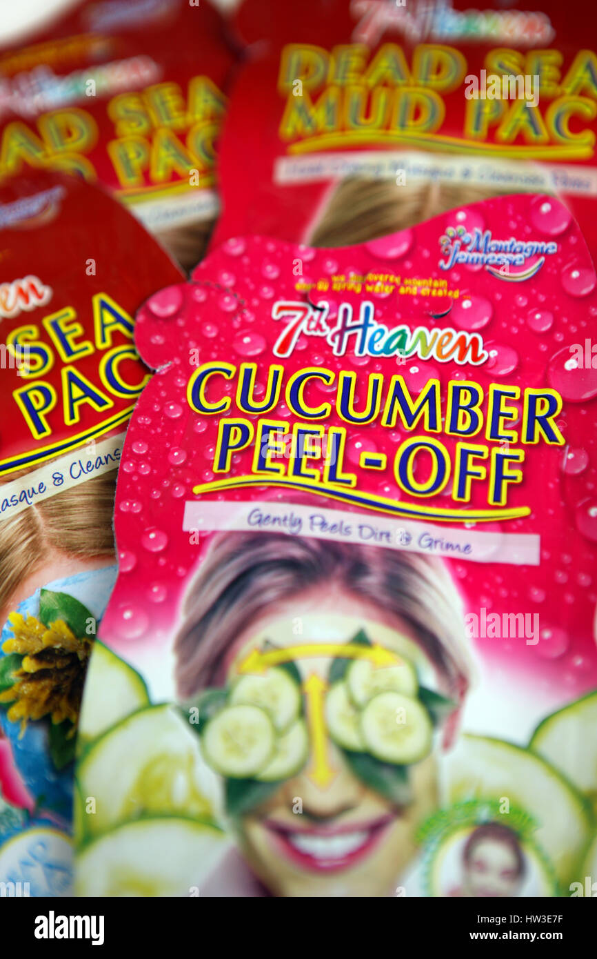 Per il viso maschere di fango Foto Stock