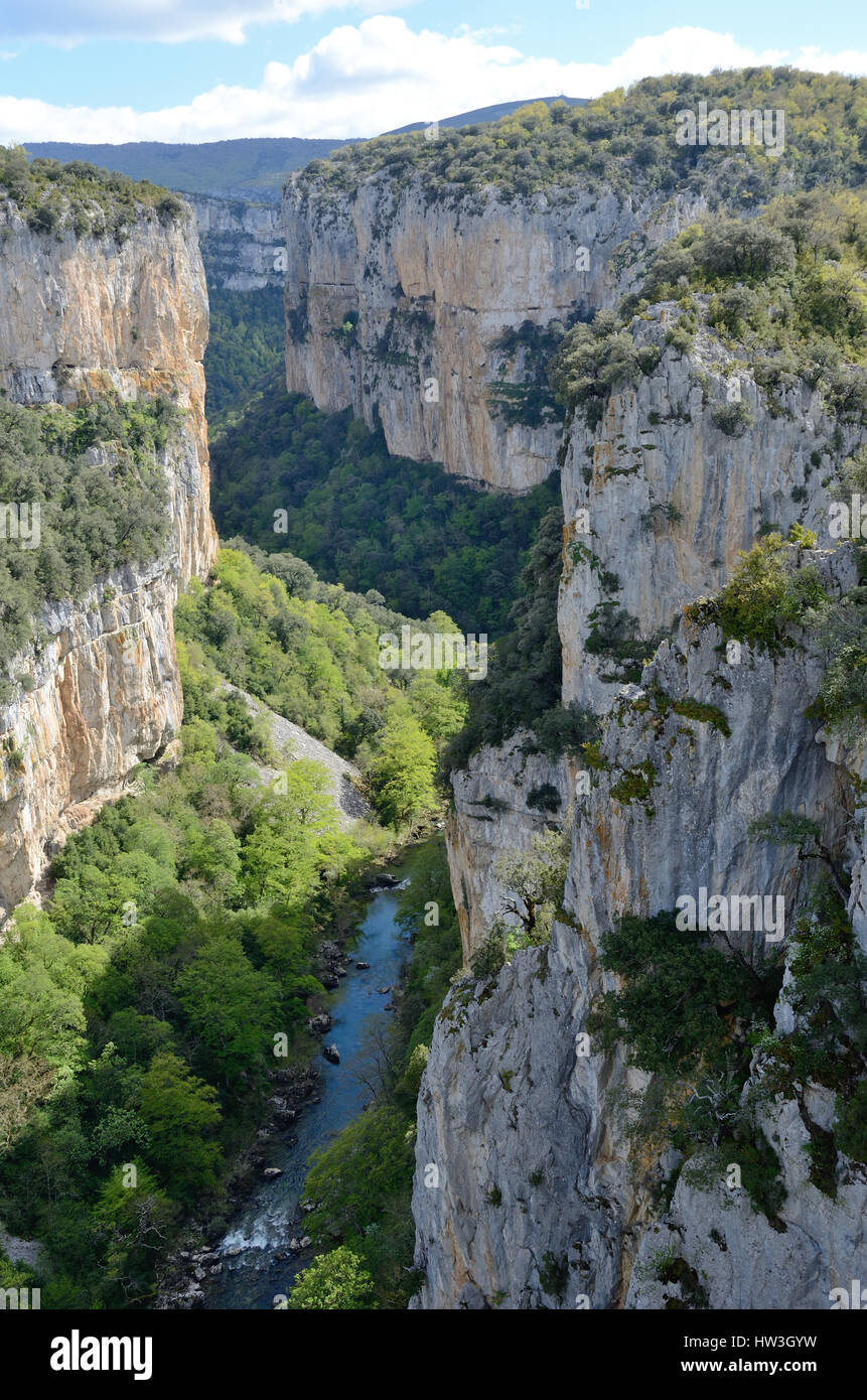Famoso canyon spagnolo Foz de Arbayun Foto Stock
