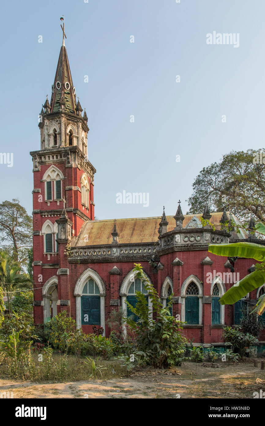 La Chiesa cattolica in Myanaung, Myanmar Foto Stock