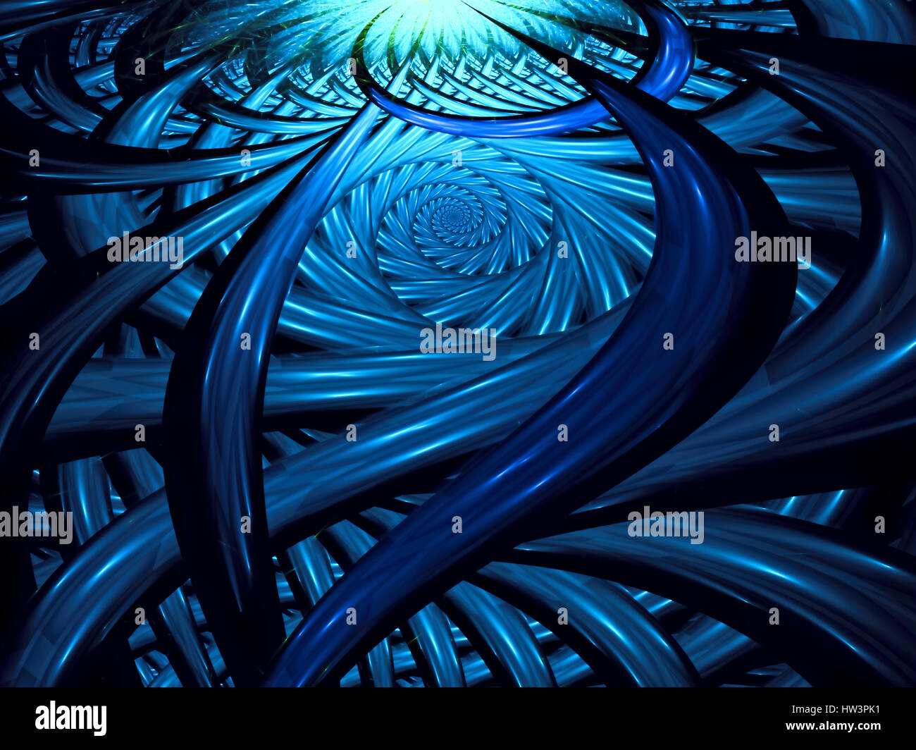 Spirale e ricci - abstract generati digitalmente immagine Foto Stock