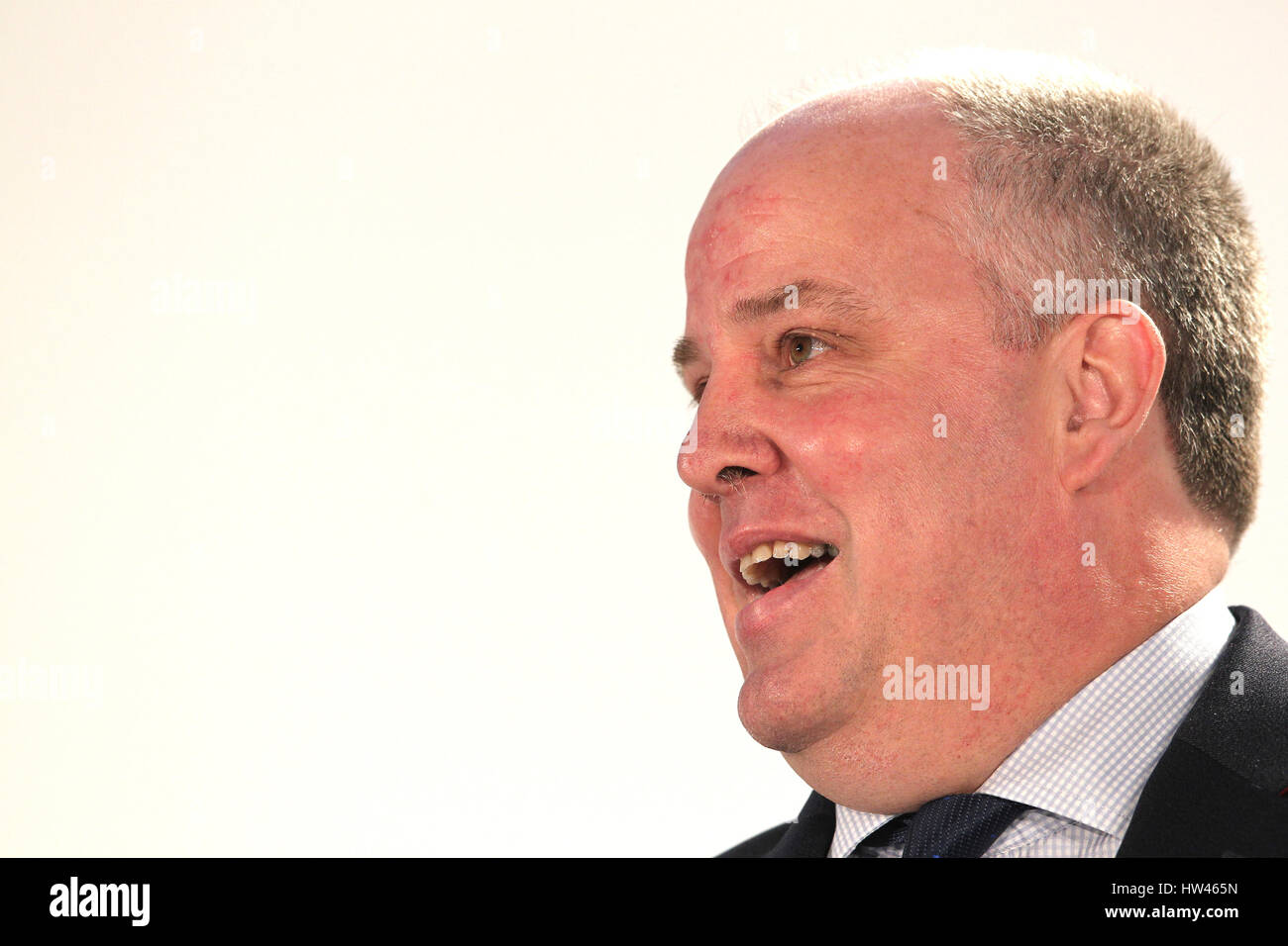 Cardiff, Regno Unito, 17 Mar, 2017. Andrew rt Davies, leader del Welsh conservatori del National Assembly for Wales parla al conservatore forum di primavera che si svolge presso il sse swalec stadium Foto Stock