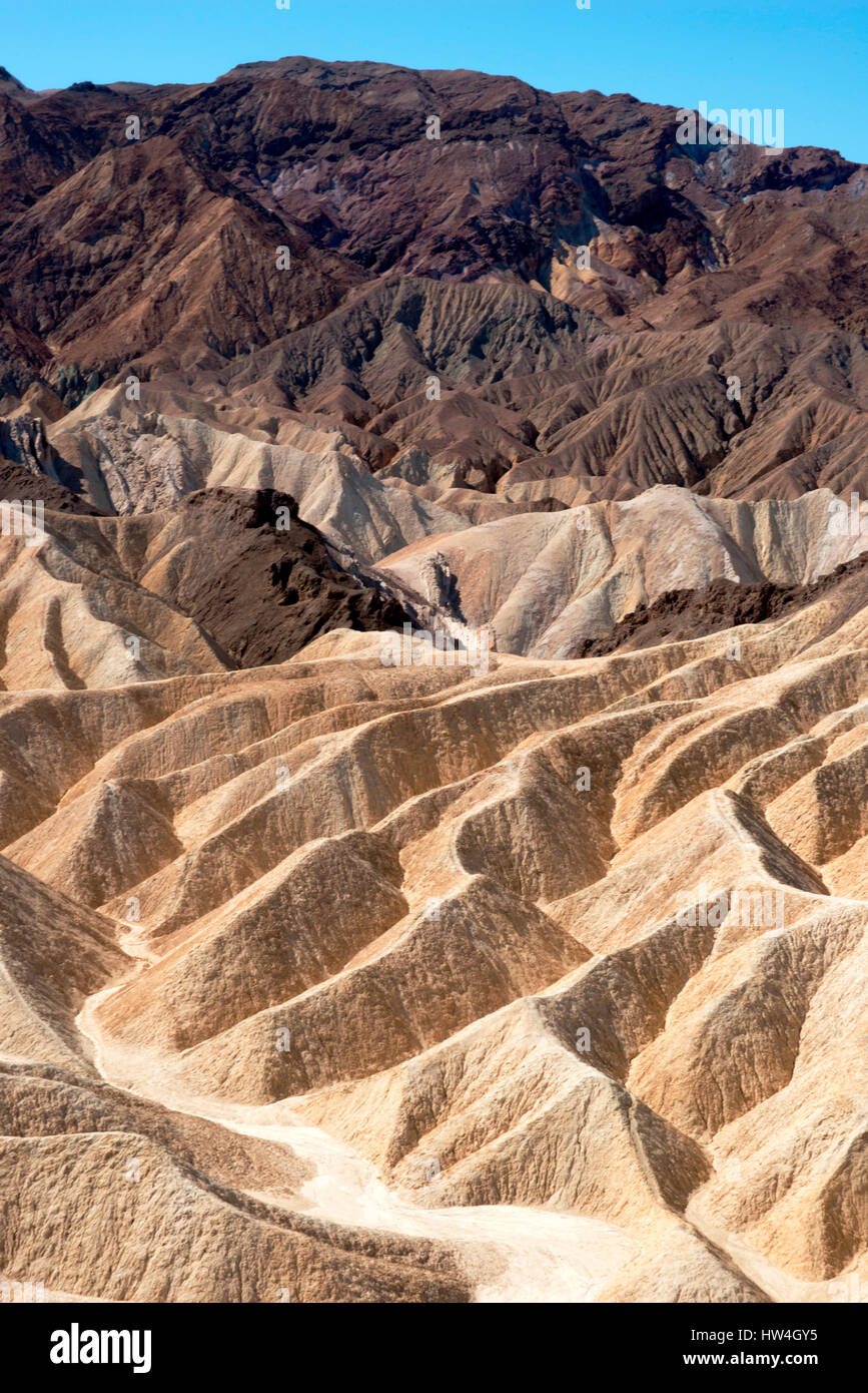 Zabriskie Point, Death Valley, California, Stati Uniti d'America. Foto Stock
