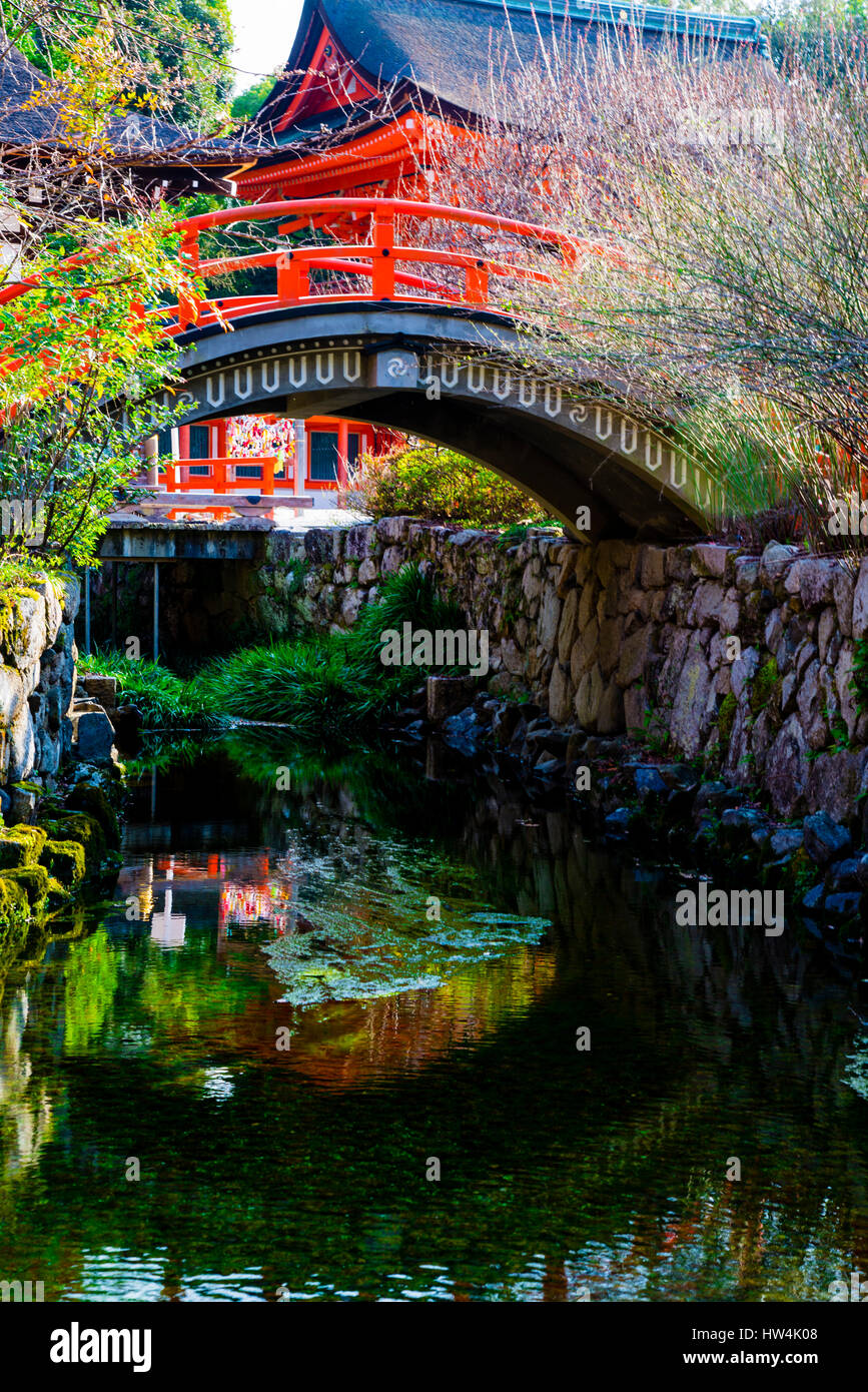 Paesaggio in il santuario Yasaka a Kyoto in Giappone Foto Stock