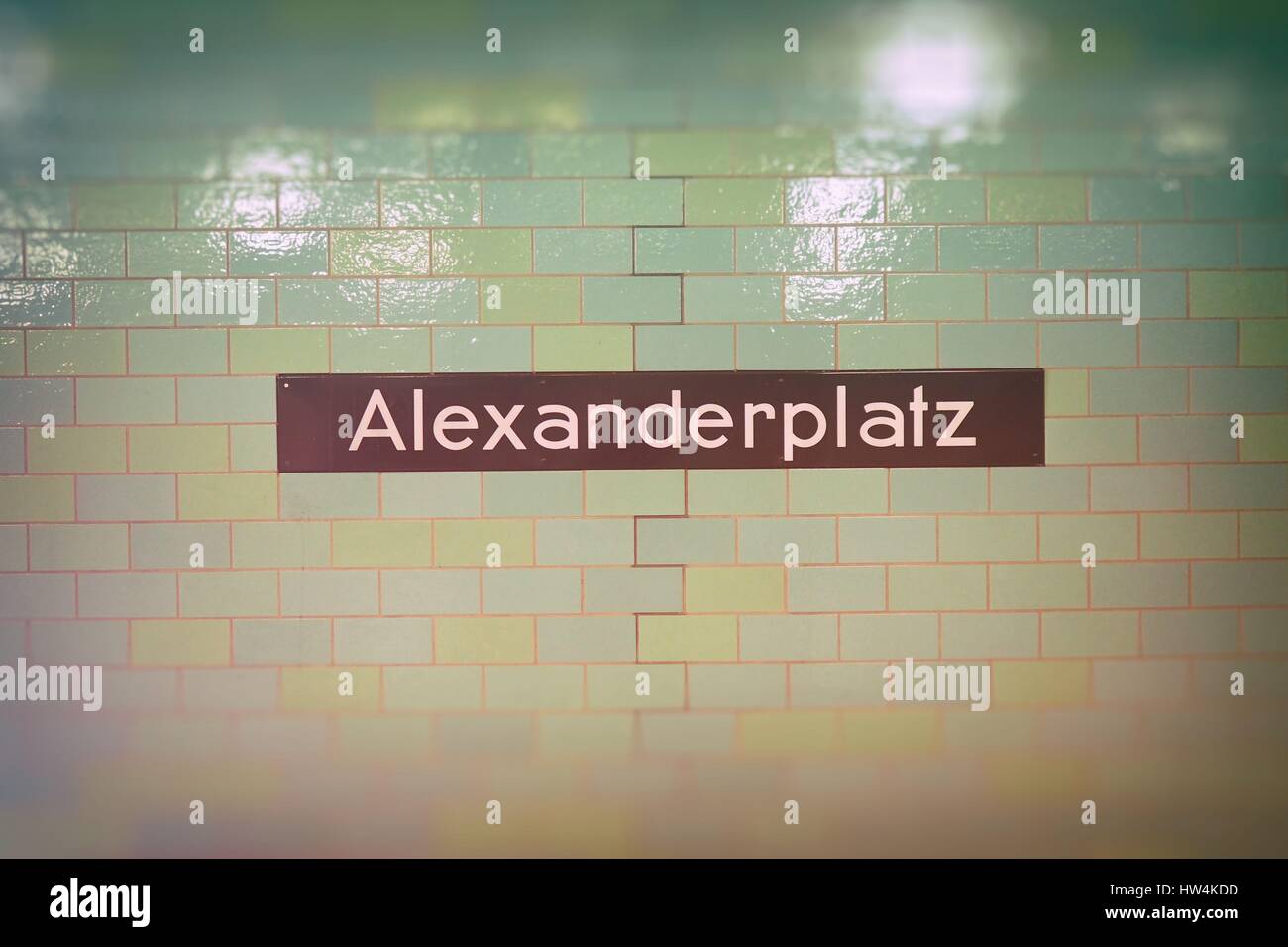 Alexanderplatz accedi Alexanderplatz Berlino alla metropolitana (U-Bahn) Stazione Foto Stock