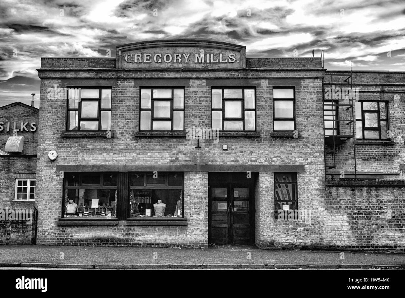 Gregorio Mills, casa dei Vanners la tessitura della seta società, Sudbury, Suffolk, Regno Unito Foto Stock