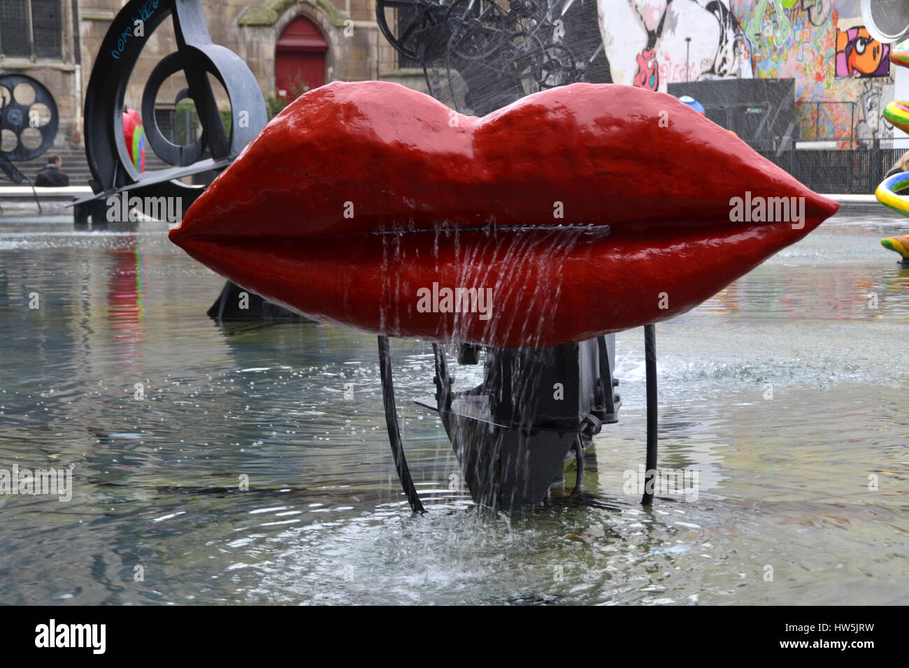 Fontana Stravinsky a Parigi, Francia Foto Stock