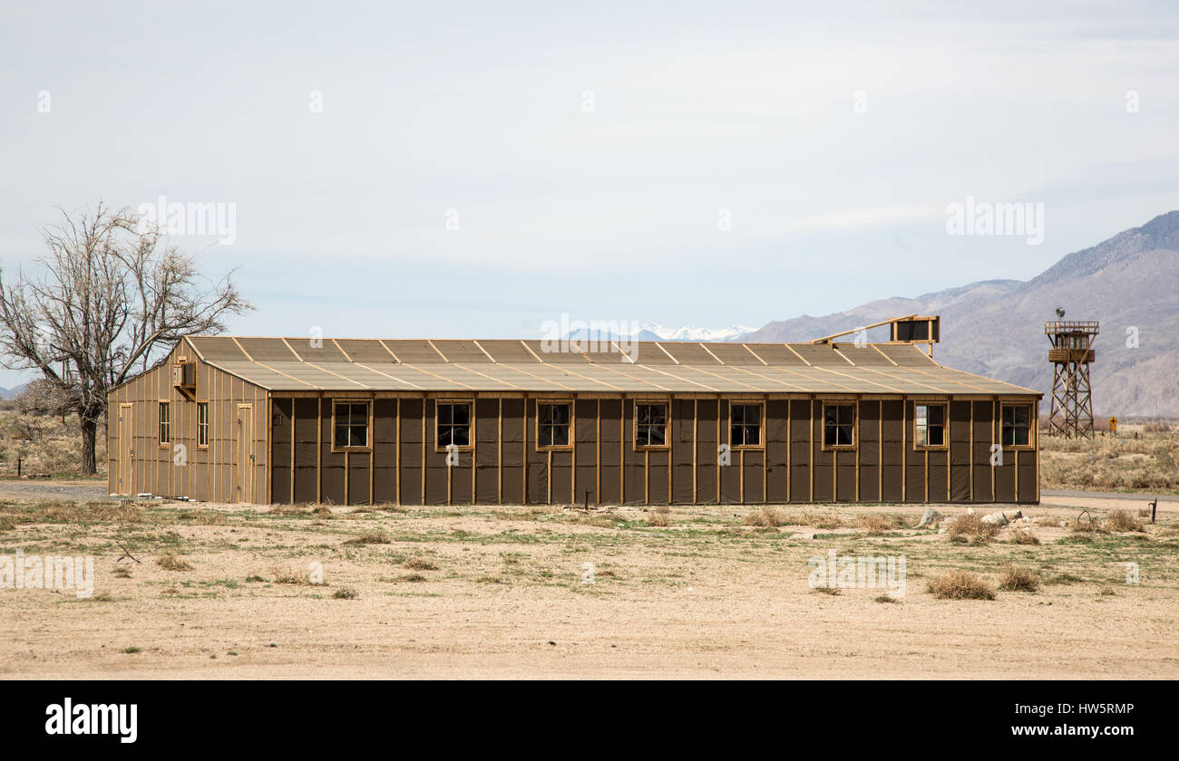 Manzanar National Historic Site in California Foto Stock