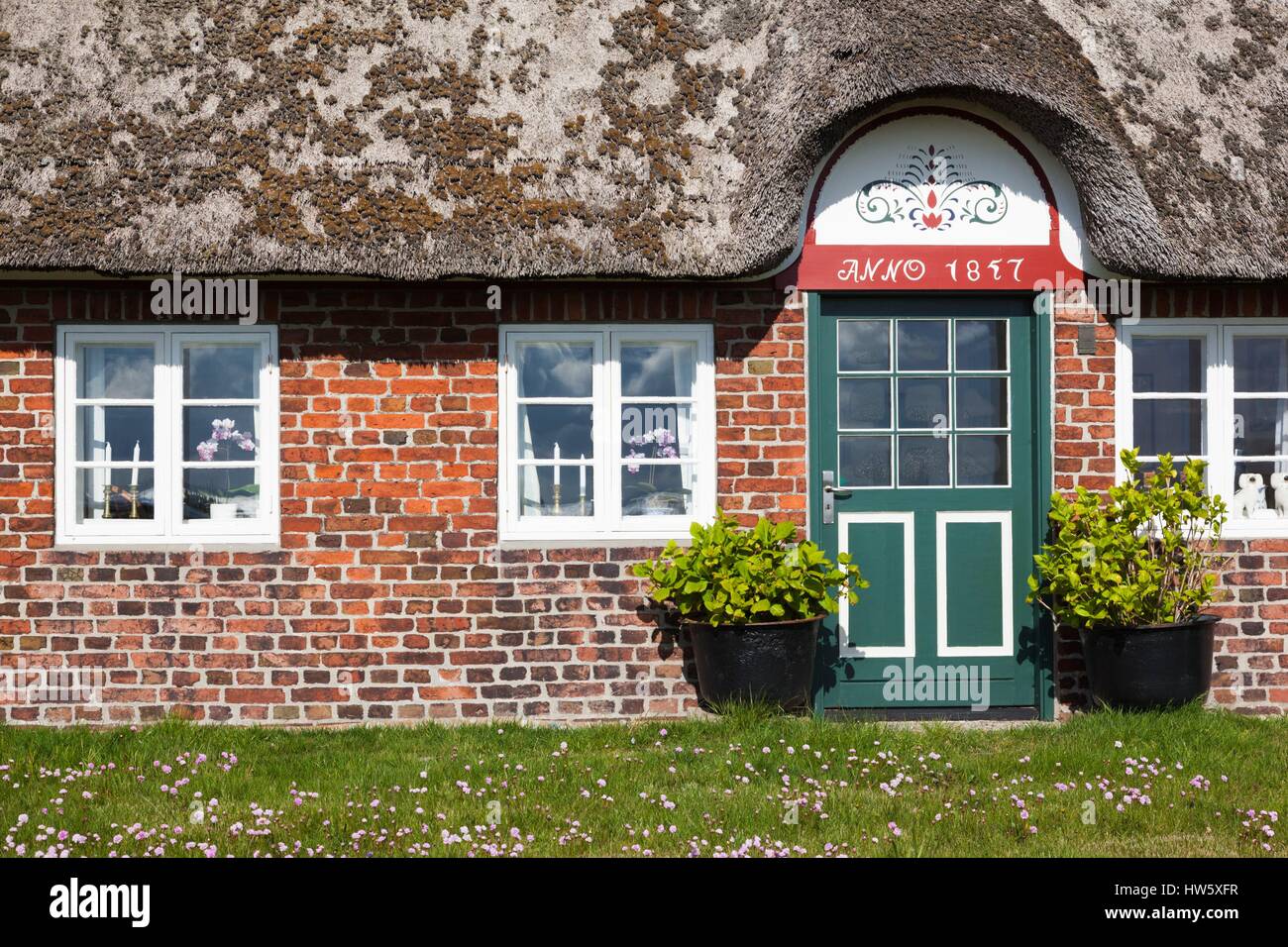 Danimarca, nello Jutland, Danese Riviera, Hvide Sande, tradizionale agriturismo Foto Stock