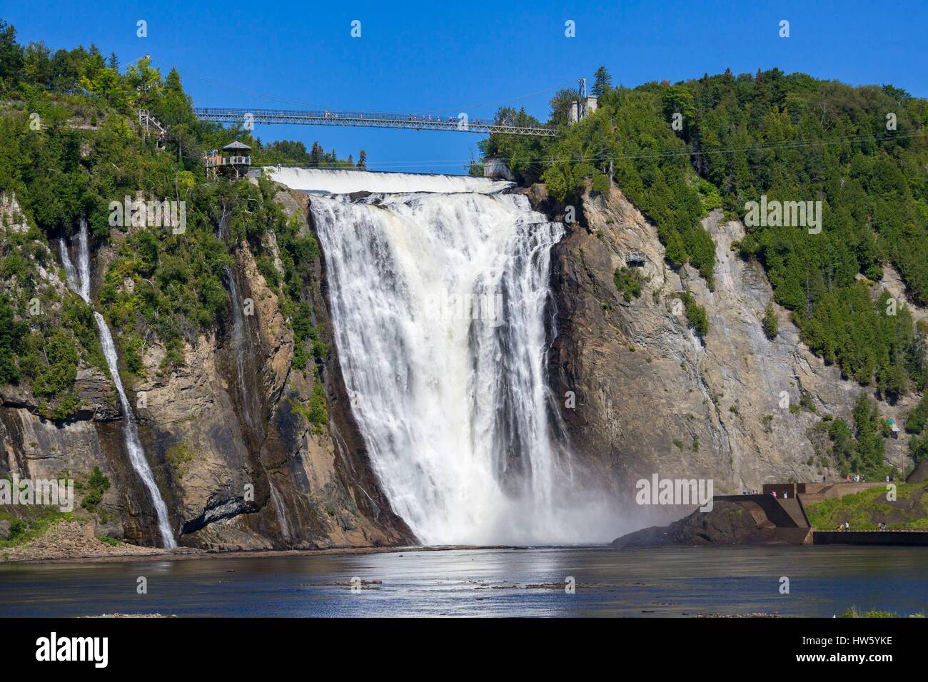 Canada, Québec, Provincia di Quebec City, il Montmorency falls 83 metri di altezza Foto Stock