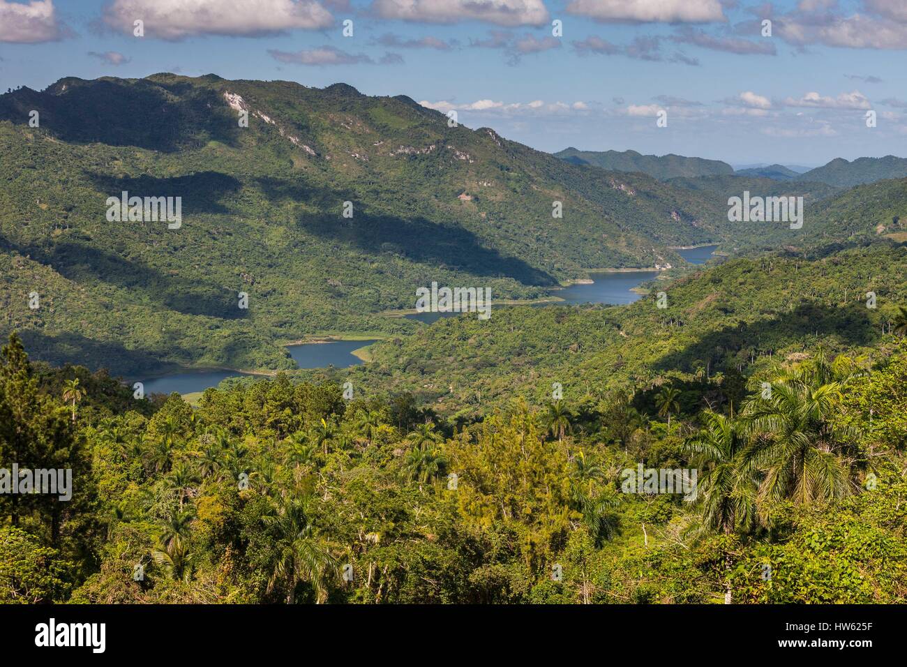 Cuba, Sancti Spiritus provincia, nell Escambray, Topes de Collantes parco naturale, Hanabanilla Foto Stock