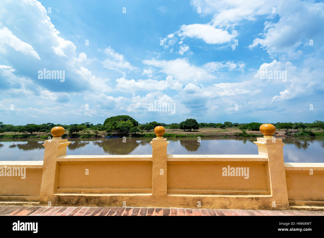 Vista del fiume Magdalena in Mompox, Colombia Foto Stock