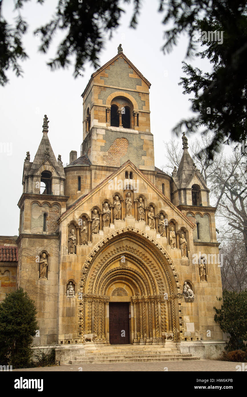 Vár Vajdahunyad castello monumentale. Budapest Ungheria, Europa sud-orientale Foto Stock