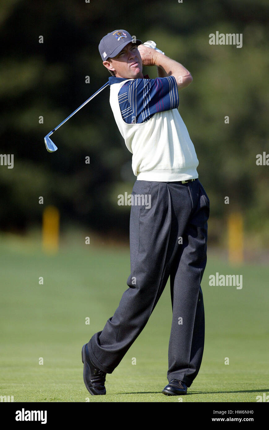 DAVIS LOVE III la RYDER CUP 02 il Campanile Belfry SUTTON COLDFIELD Birmingham Inghilterra 24 Settembre 2002 Foto Stock