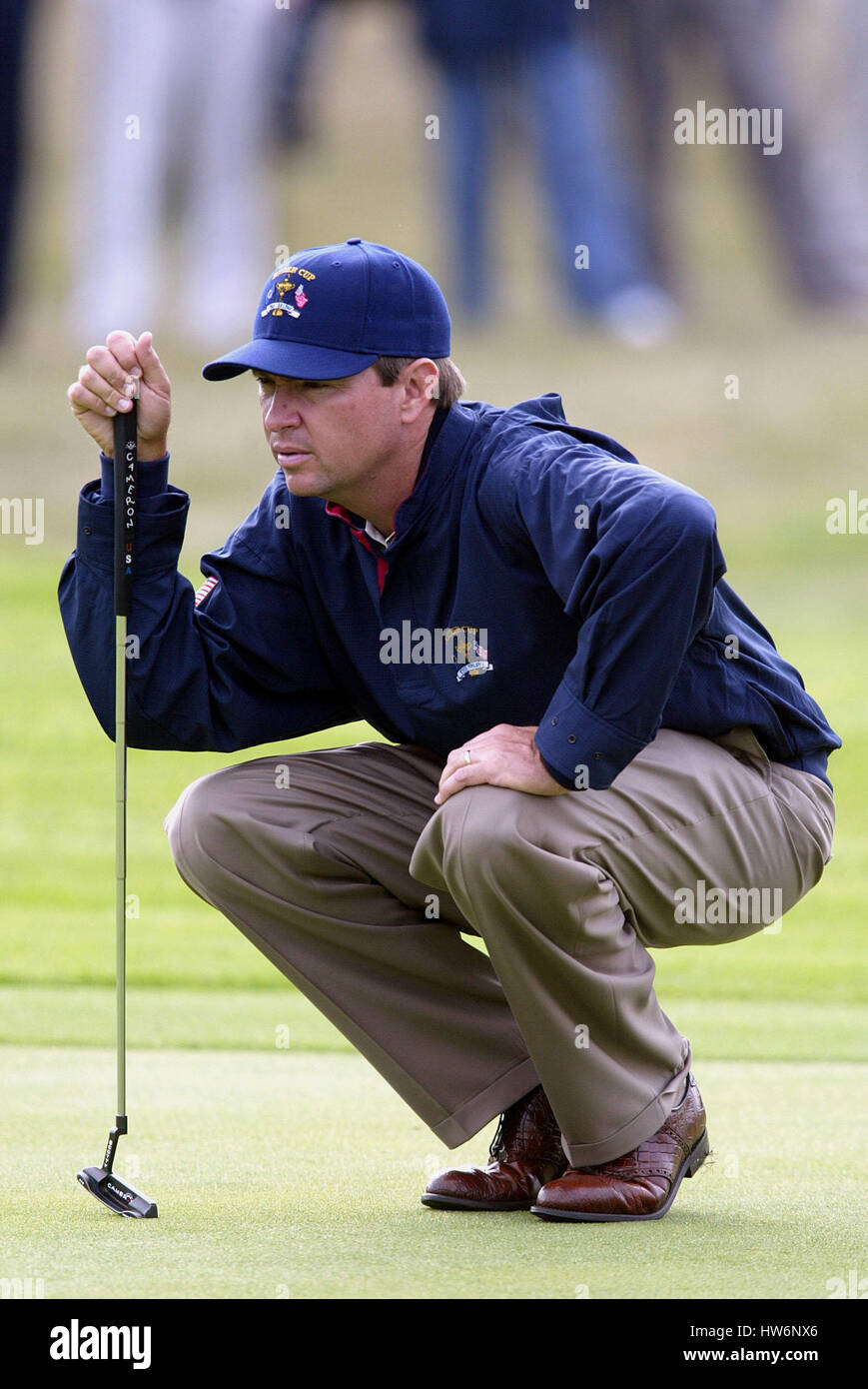 DAVIS LOVE III la RYDER CUP 02 il Campanile Belfry SUTTON COLDFIELD Birmingham Inghilterra 25 Settembre 2002 Foto Stock