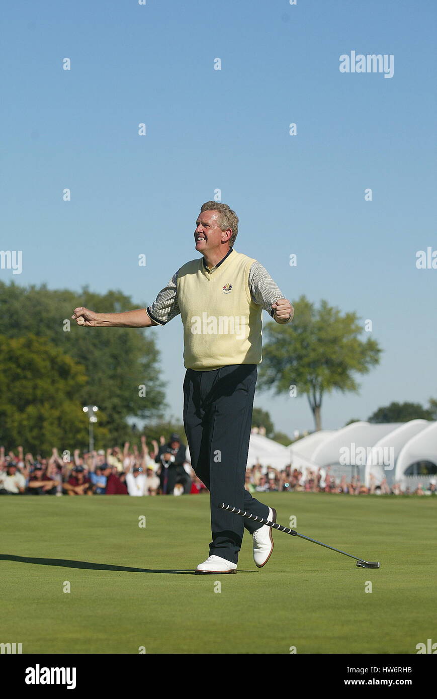 COLIN MONTGOMERIE VINCE LA PARTITA EUROPA OAKLAND HILLS DETROIT USA 19 Settembre 2004 Foto Stock