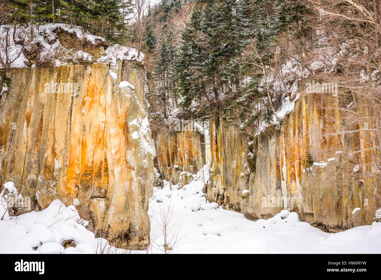 Sounkyo, Giappone a Obako canyon. Foto Stock