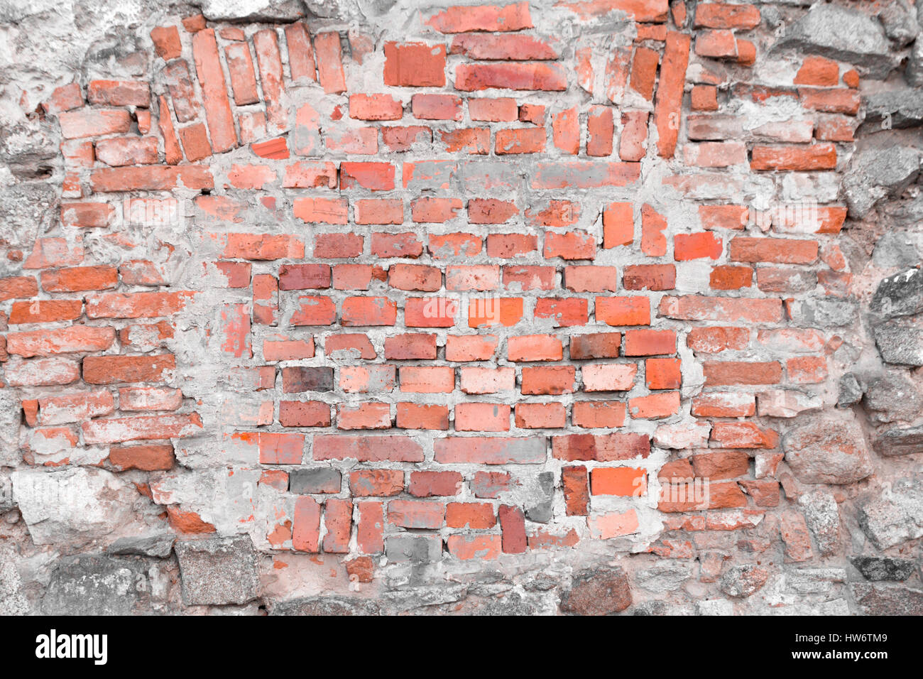 vecchio muro di mattoni Foto Stock