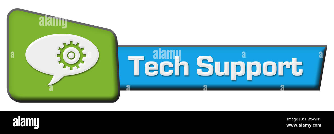 Il supporto tecnico blu verde orizzontale triangolo Foto Stock