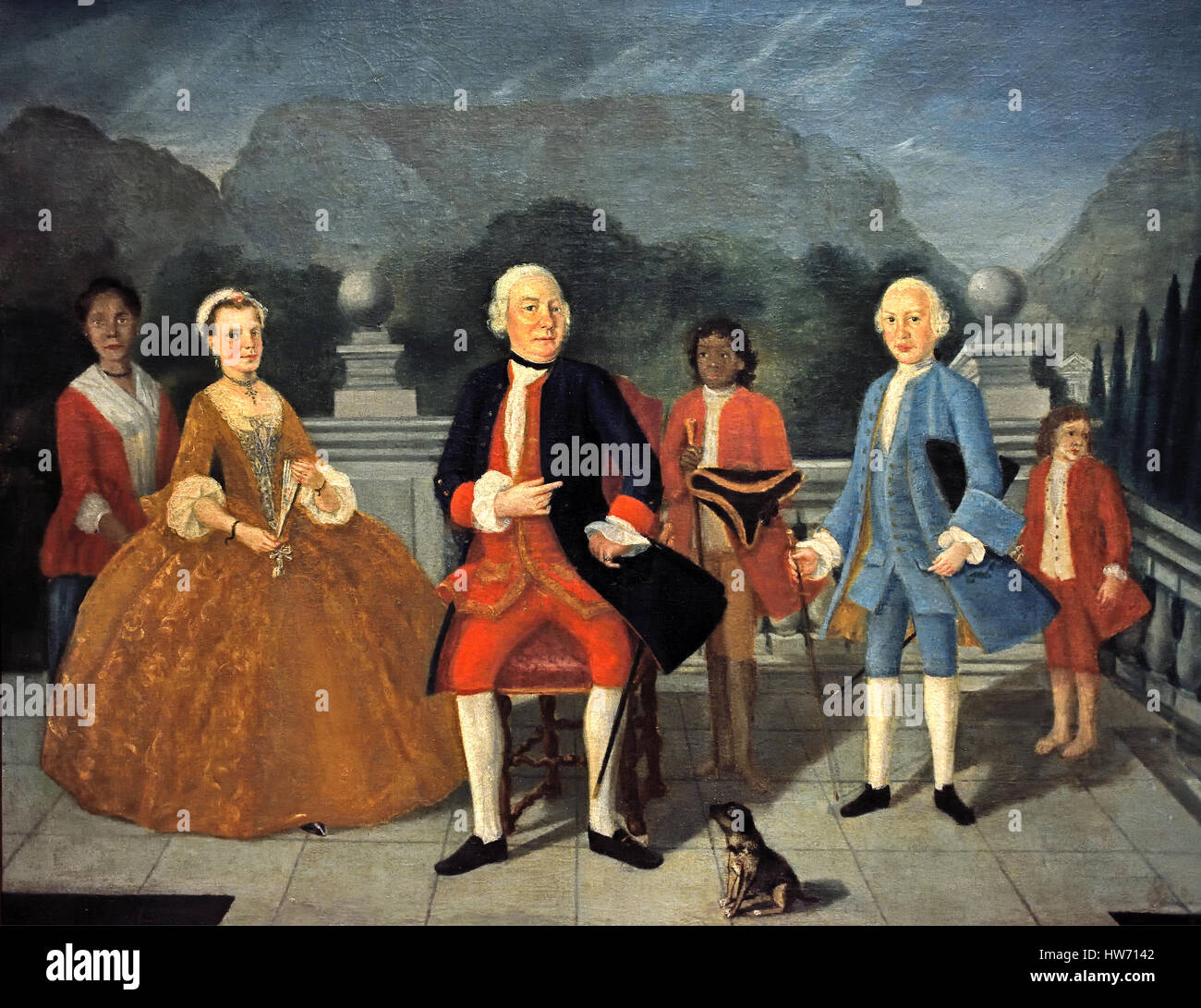 La famiglia Storm 1760 Paesi Bassi olandese ( Frisone VOC Capitano Hendrik Storm ) il Sud Africa - Cape Town Foto Stock