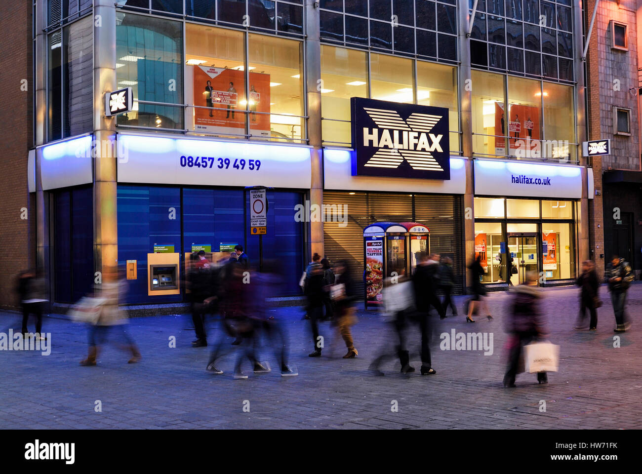 Halifax filiale di banca in Paradise Street, Liverpool. Foto Stock