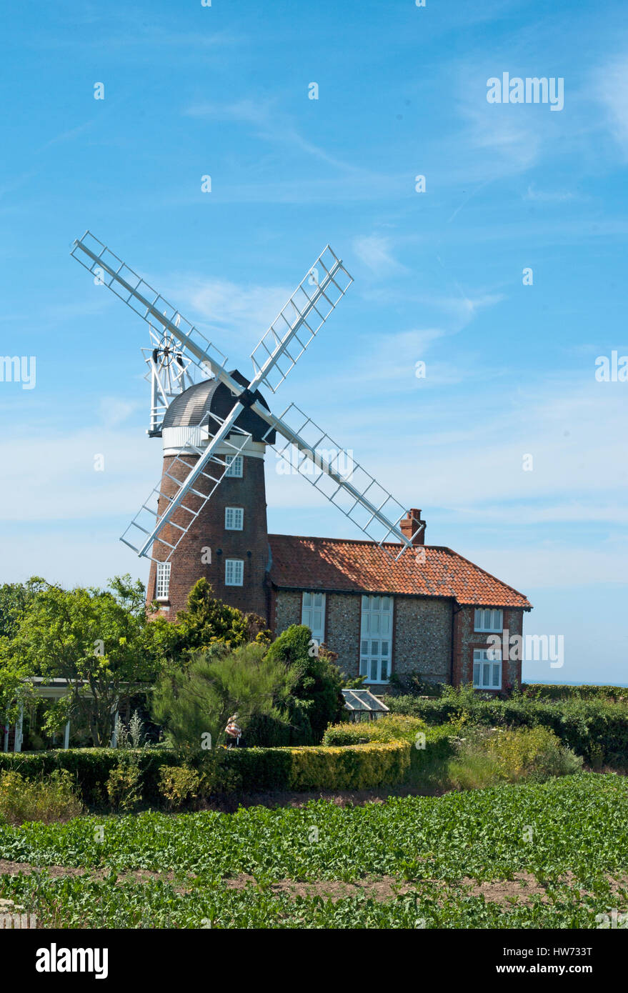 Il mulino a vento di Weybourne, Norfolk, East Anglia, Foto Stock