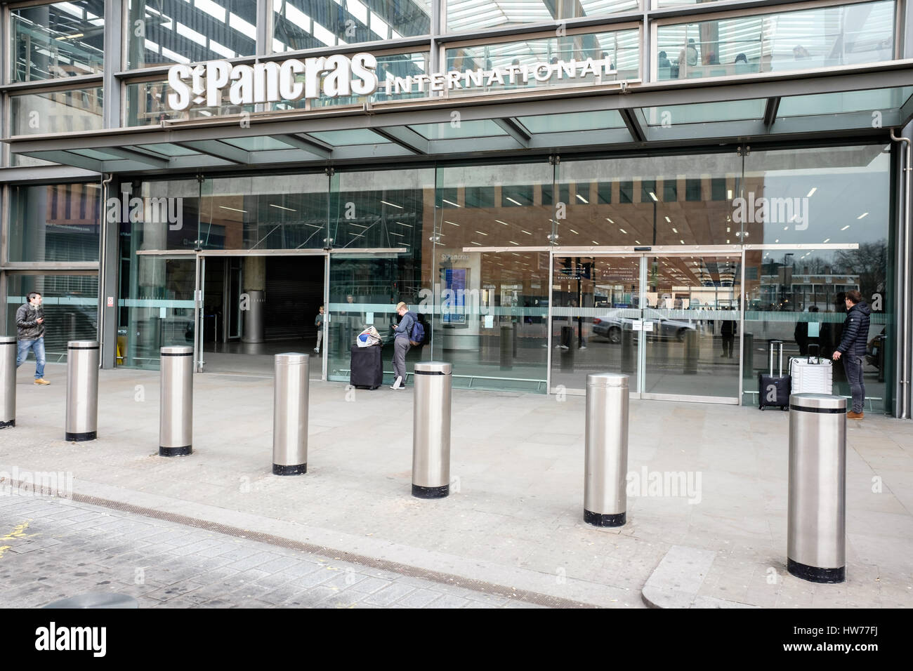 Stazione ferroviaria internazionale di St Pancras rail station, a Londra. Foto Stock