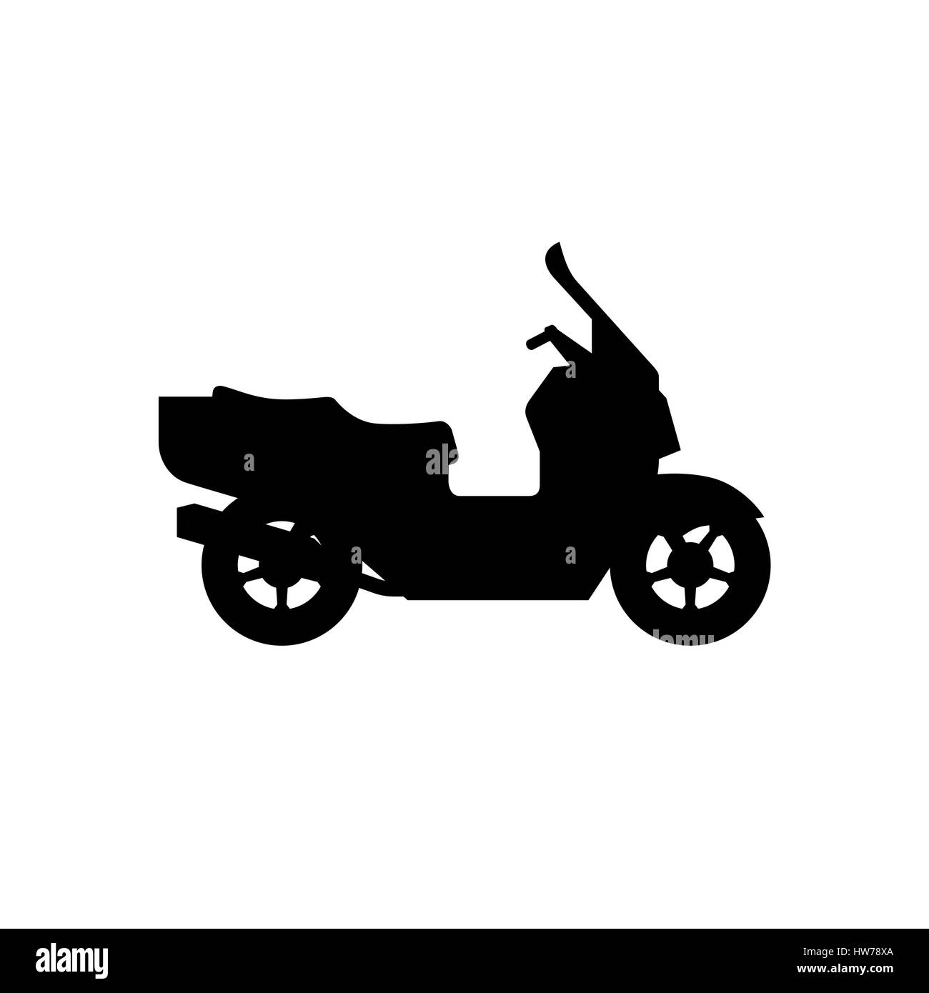 Maxi Scooter silhouette Illustrazione Vettoriale