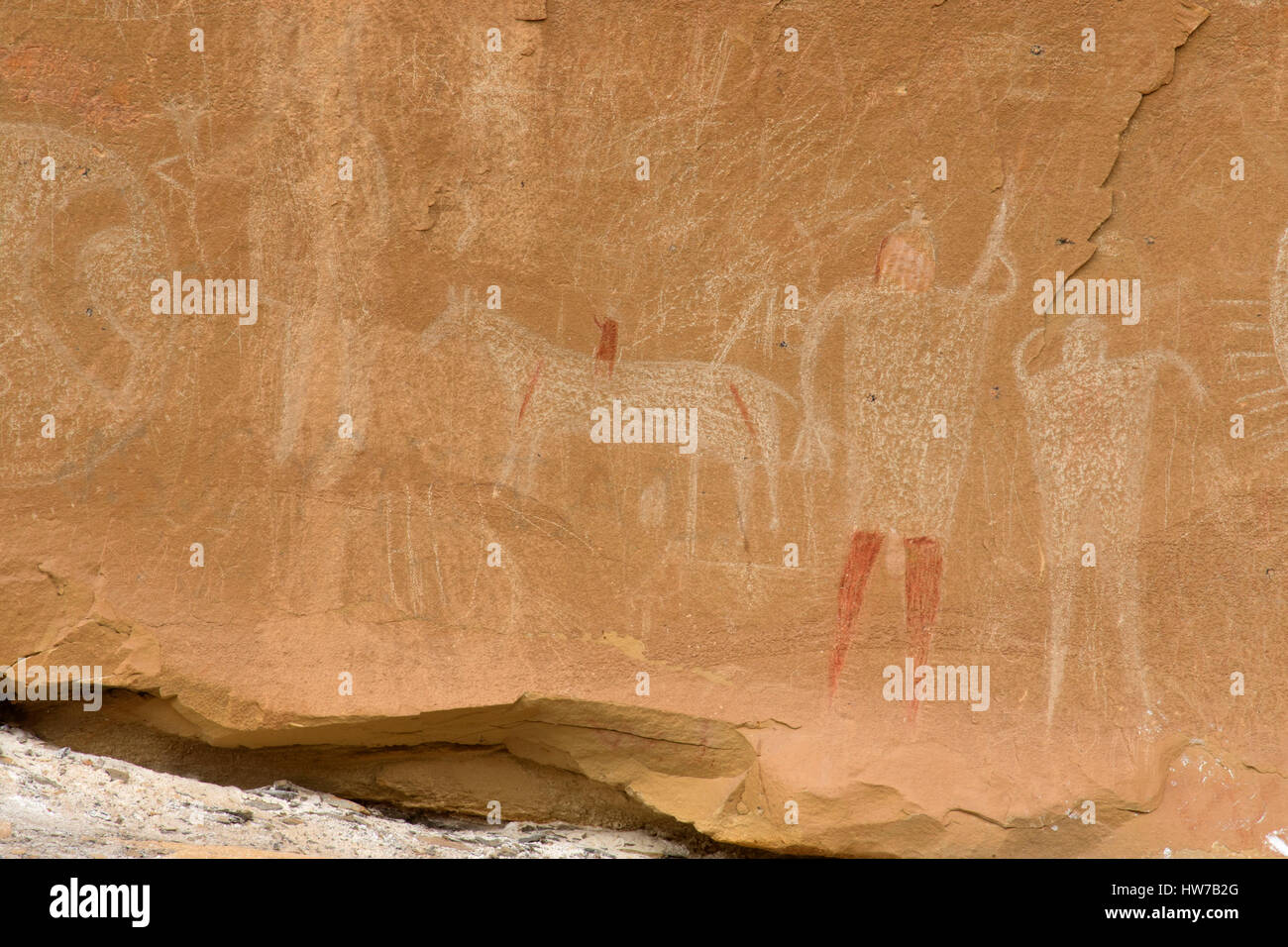 Stile Ute pittogrammi, Sego Canyon dello Utah Foto Stock