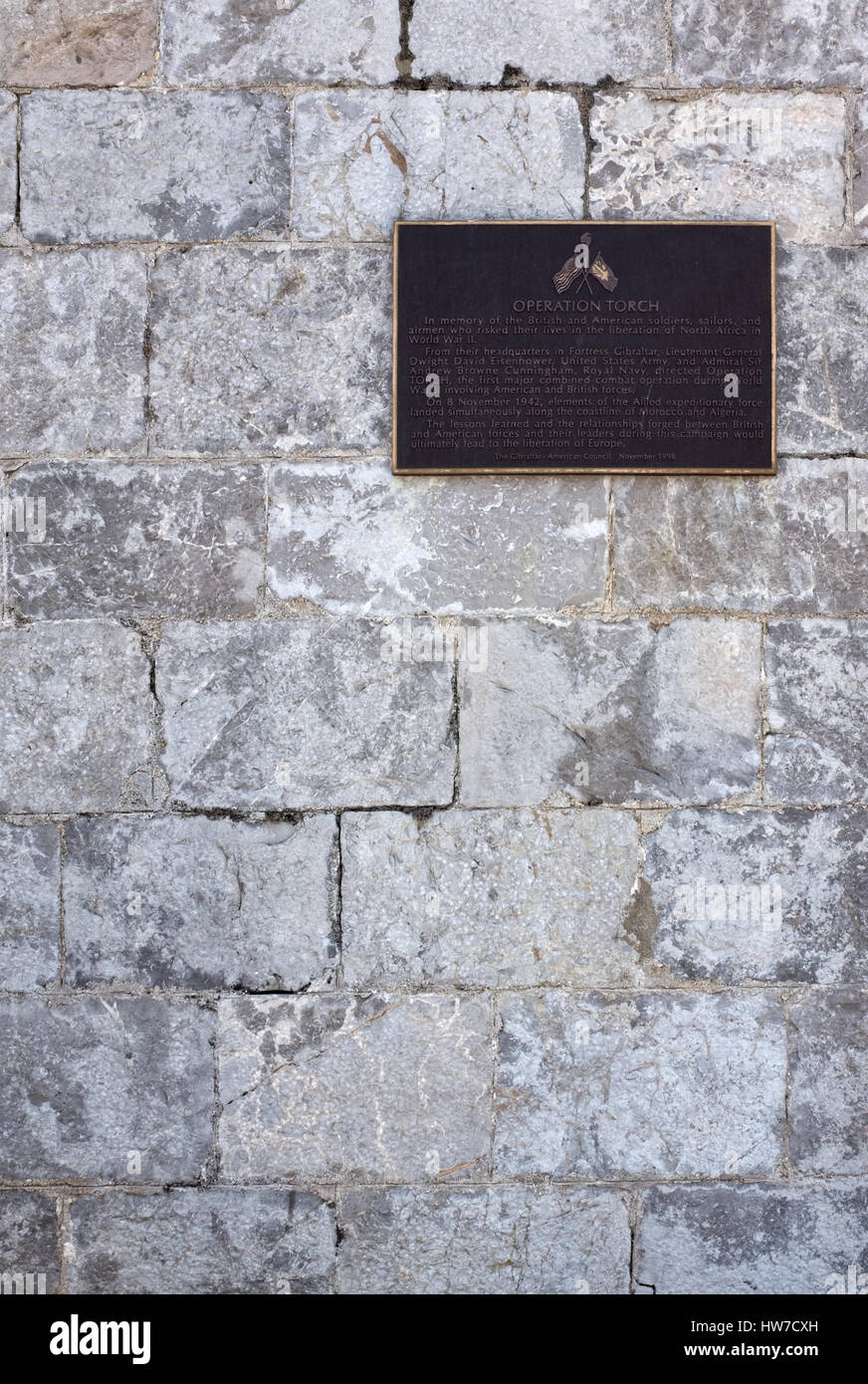 American Guerra Mondiale 1 monumento navale di Gibilterra Foto Stock