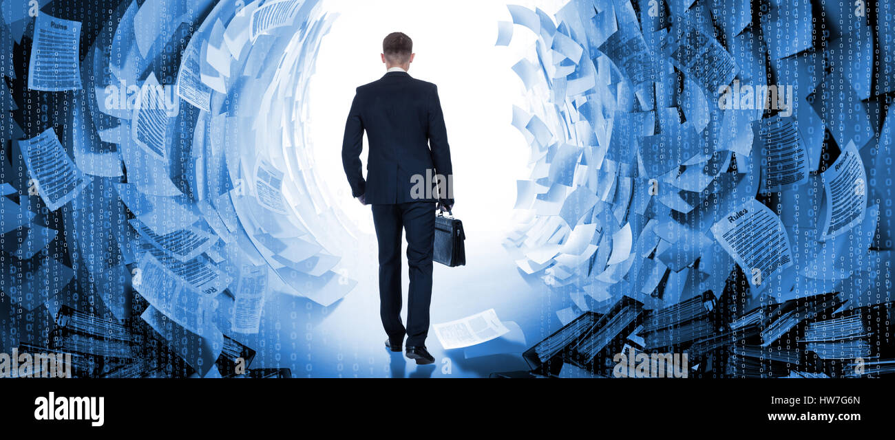 Concetto di soluzione del problema da parte dell'imprenditore Foto Stock