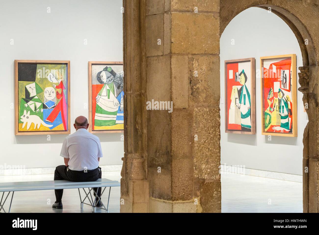 In Spagna, in Catalogna, Barcellona, Città Vecchia, nato, Museo Picasso aperto nel 1963, dipinti dell'artista spagnolo Foto Stock