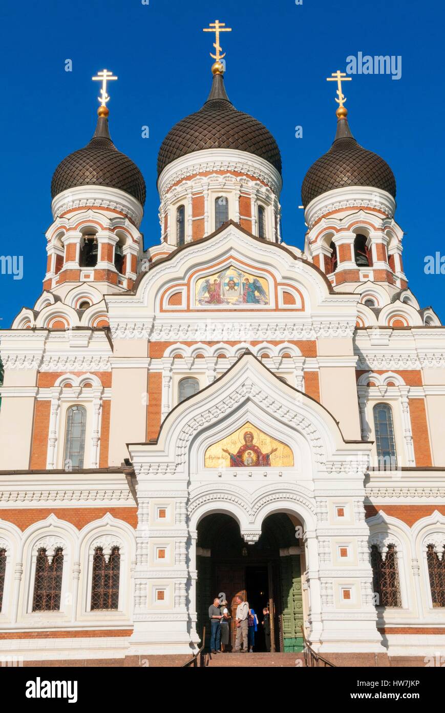 Estonia (Stati Baltici) Città Vecchia di Tallinn sono classificati come patrimonio mondiale dall' UNESCO chiesa russo-ortodossa Alexander Nevsky Cathedral in Foto Stock
