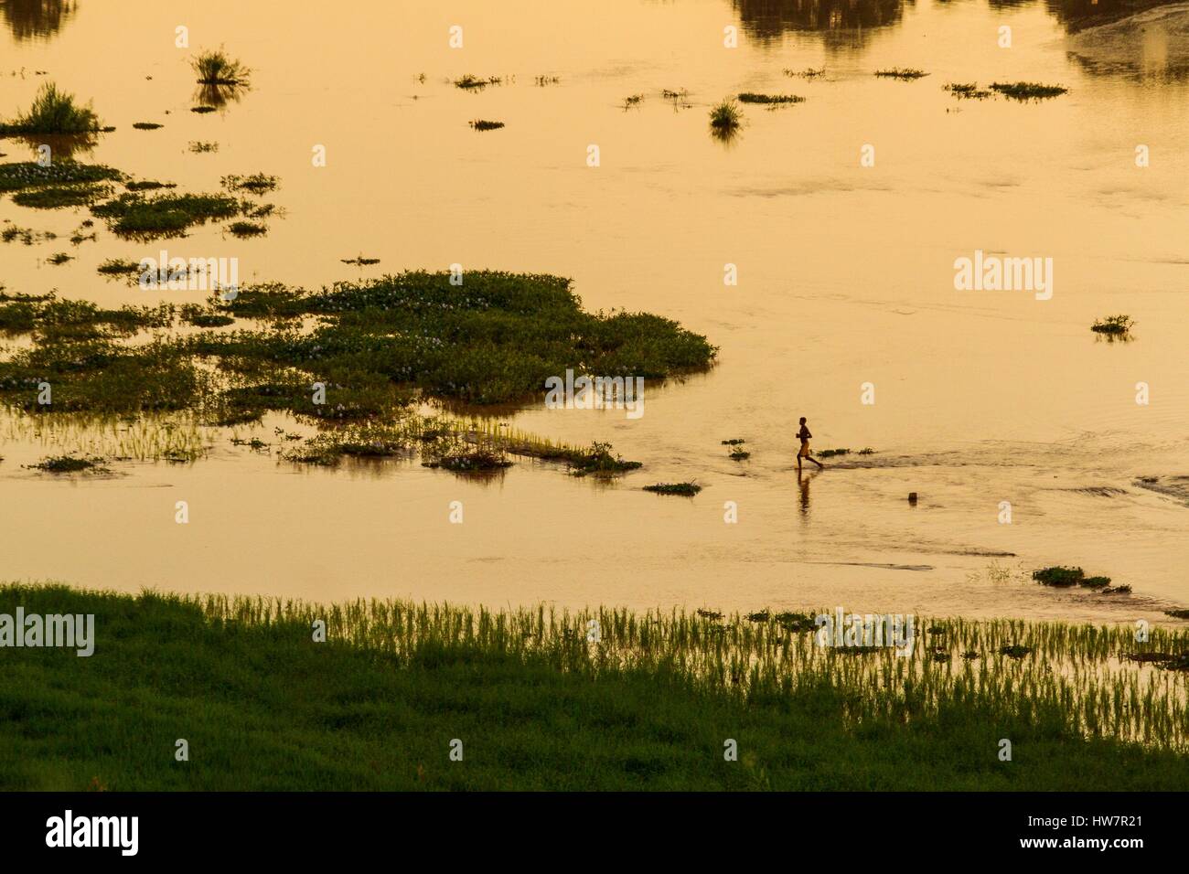 Madagascar, regione di Menabe, Miandrivazo, fiume Tsiribihina Foto Stock