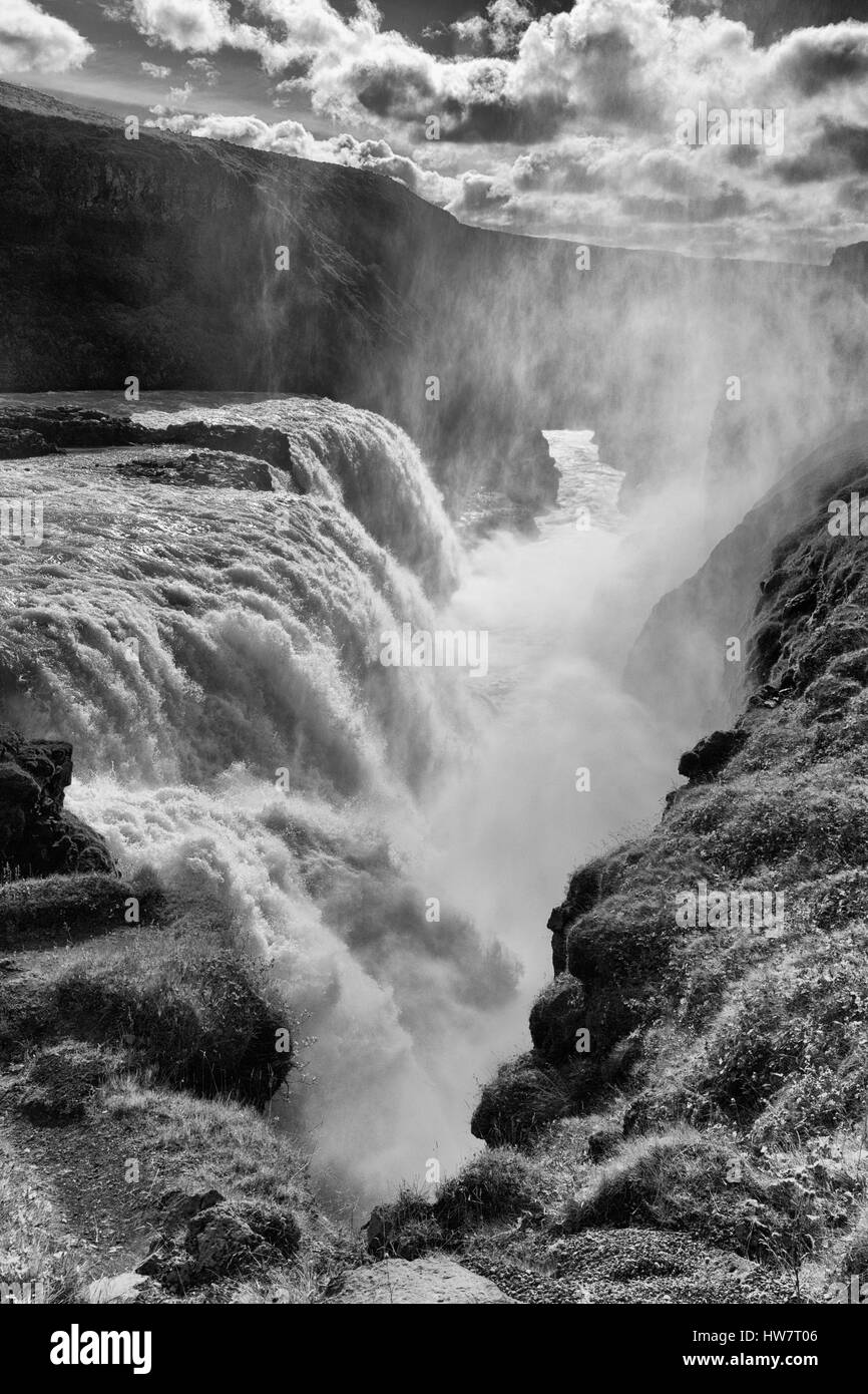 Cascate Gullfoss in Islanda. Foto Stock Cascate Gullfoss in Islanda. Foto Stock