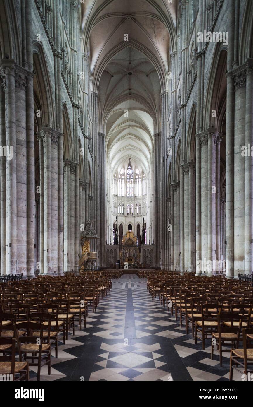 Francia, Somme, Amiens, la cattedrale di Notre Dame, interno Foto stock -  Alamy