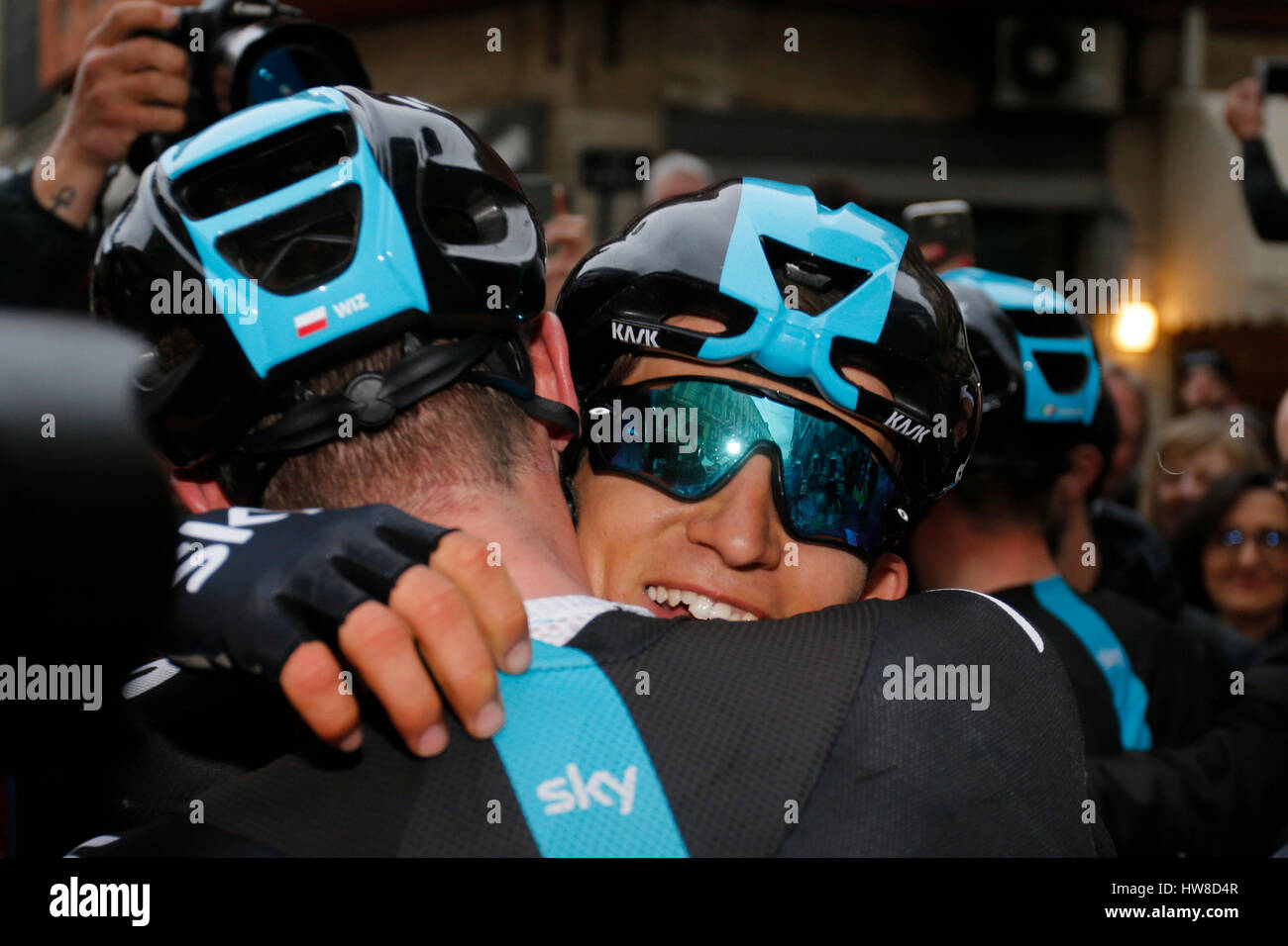 18 marzo 2017 108th Milano - Sanremo 1a : KWIATKOWSKI Michal (POL) Sky foto: Cronos/Yuzuru Sunada Foto Stock