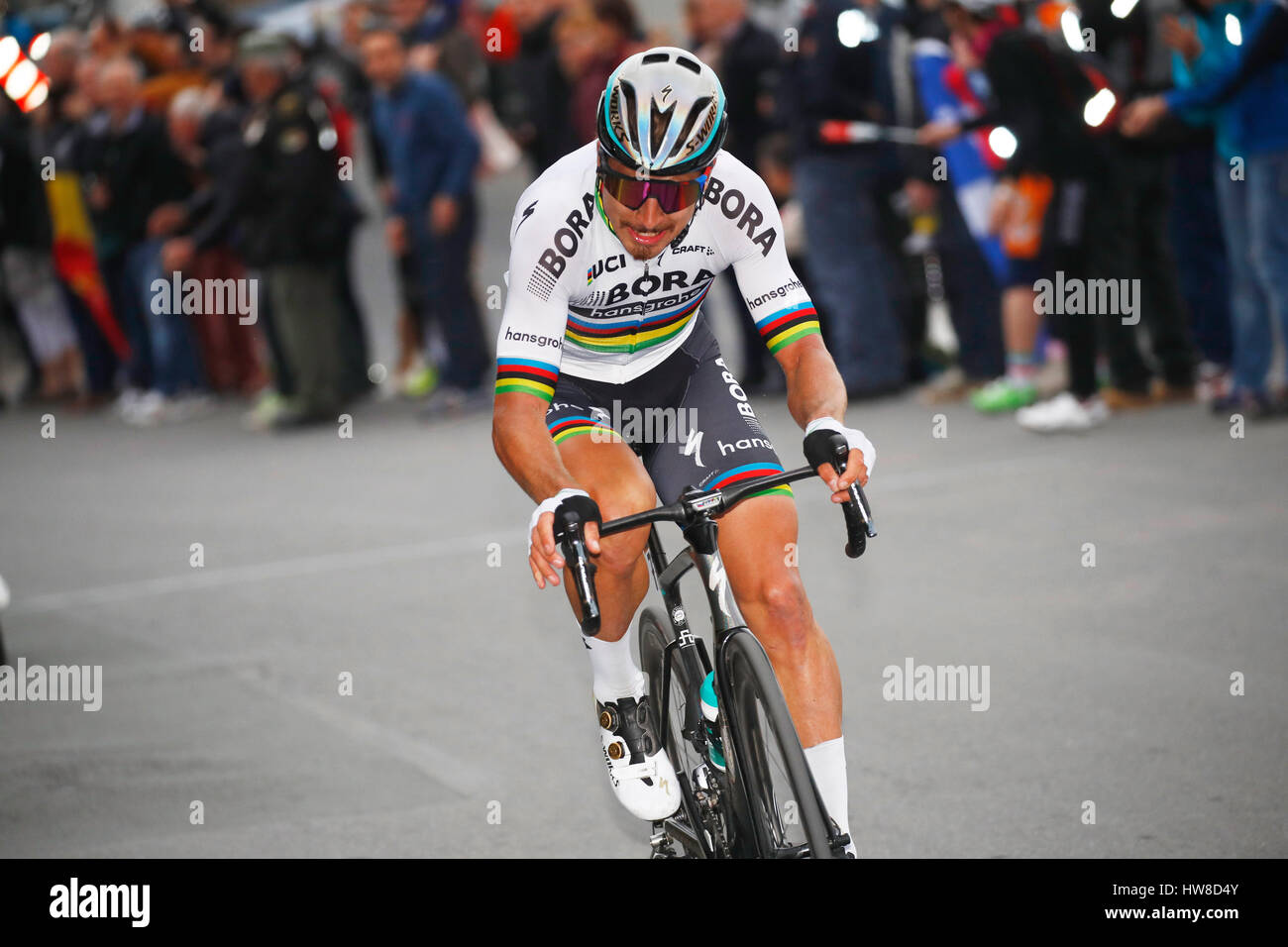18 marzo 2017 108th Milano - Sanremo SAGAN Peter (SVK) Bora - Hansgrohe, a Poggio foto: Cronos/Yuzuru Sunada Foto Stock