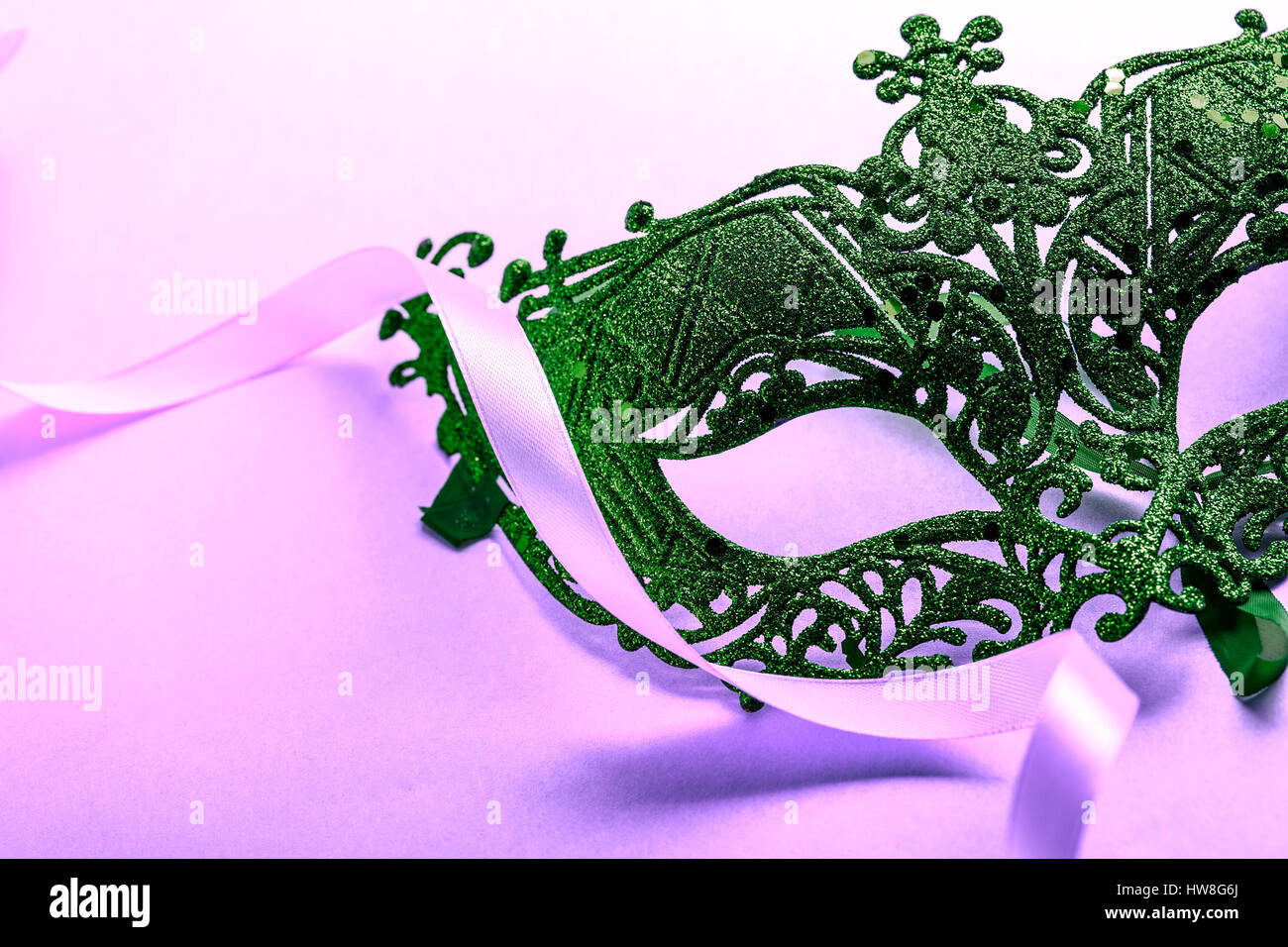 Il carnevale unico travestimento maschera in close up Foto Stock