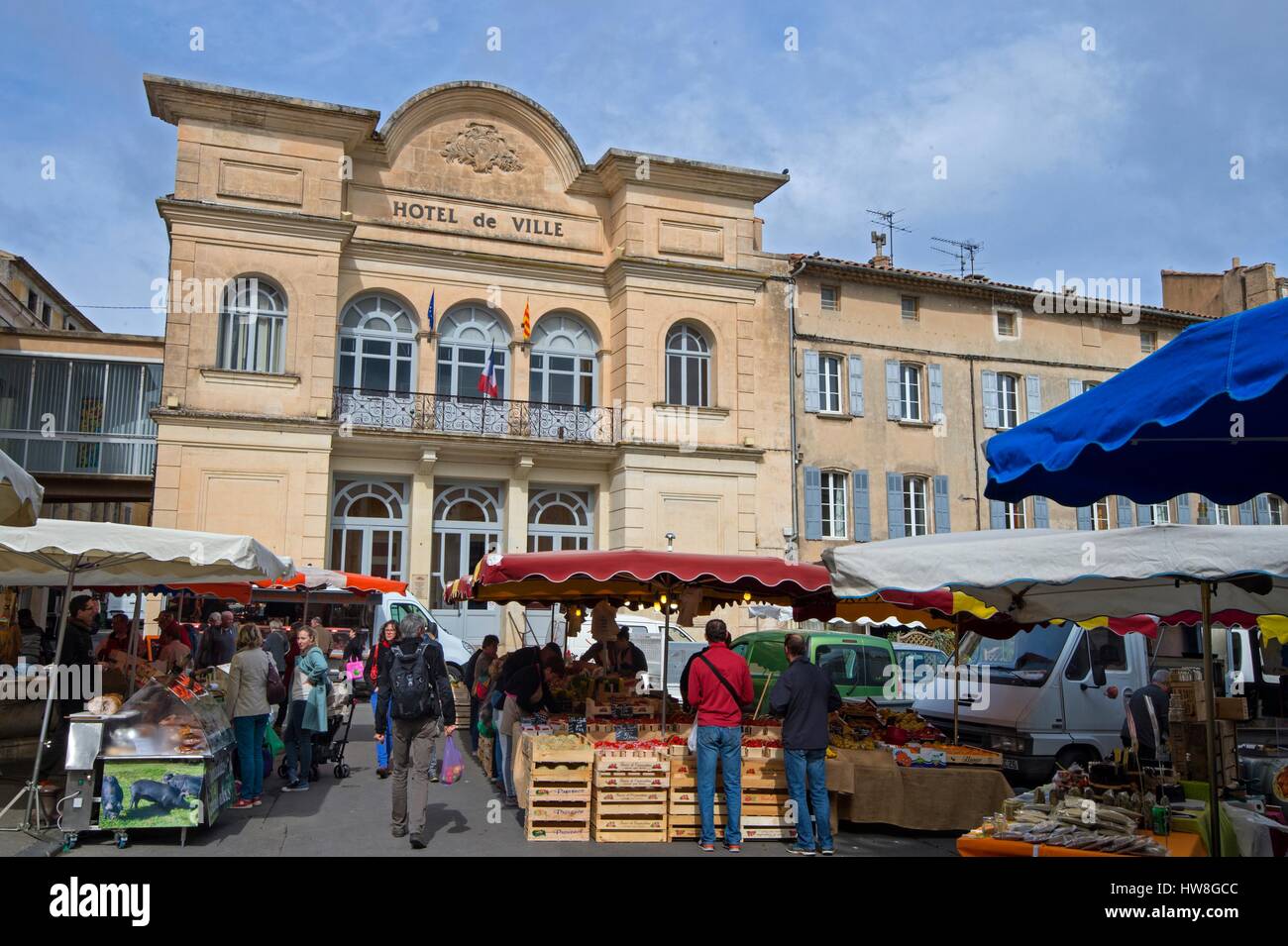 Francia, Vaucluse, Luberon, Apt, il mercato della domenica Foto Stock