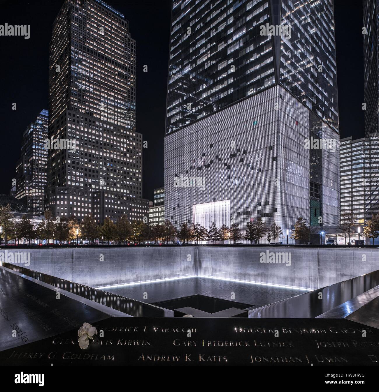 Stati Uniti d'America, New York Manhattan, il One World Trade Center di Manhattan inferiore dall'architetto David Childs è stato inaugurato nel 2014. Foto Stock