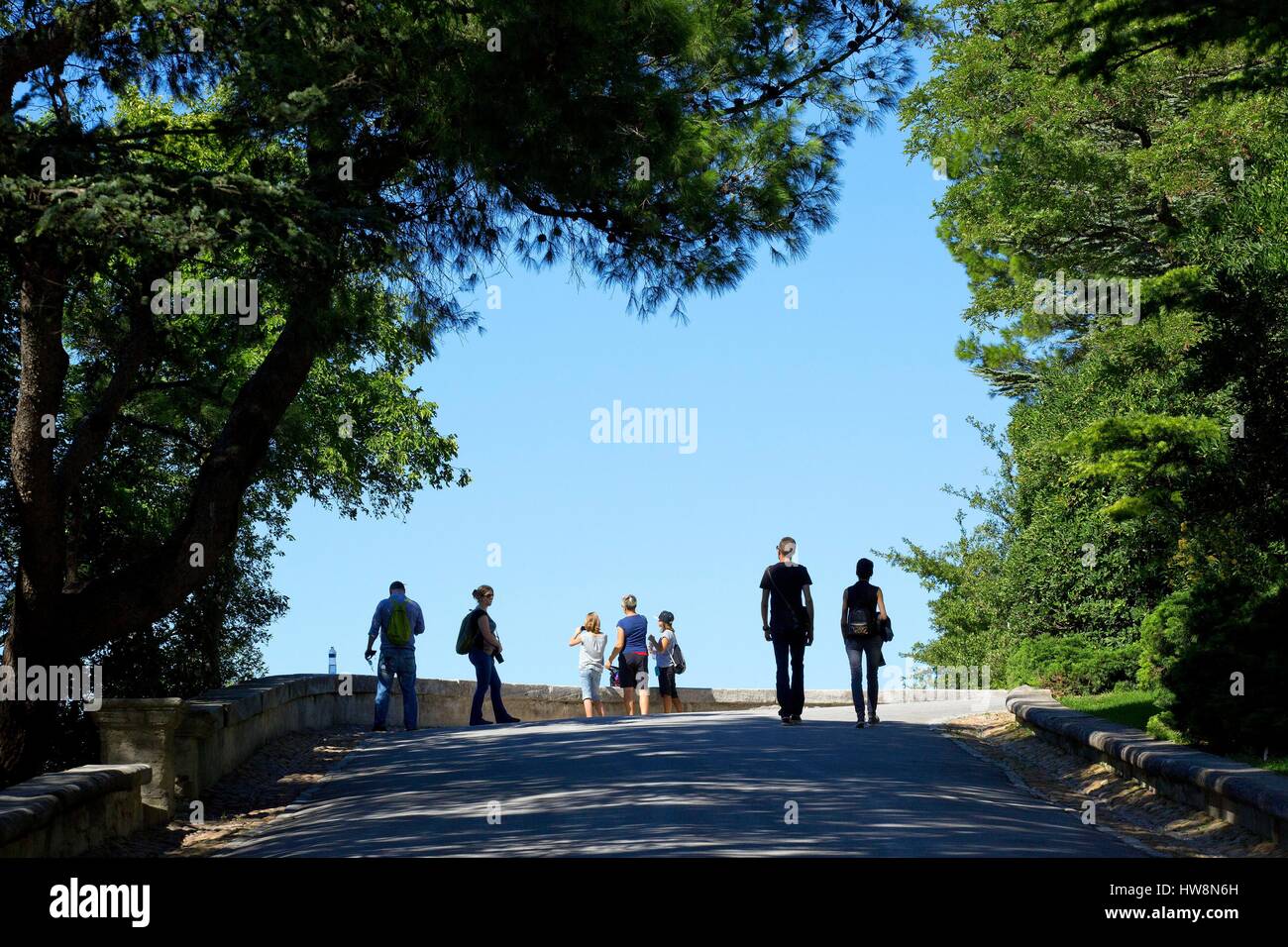 Francia, Vaucluse, Avignone, giardino del Rocher des Doms Foto Stock