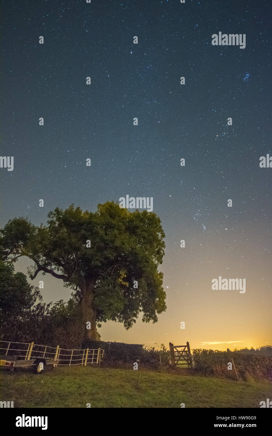 Fotografia astrologica paesaggio Foto Stock