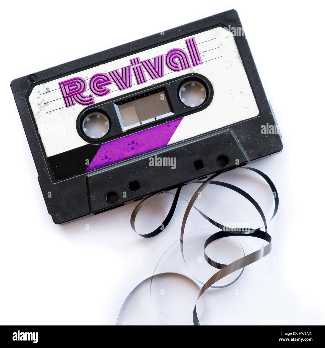 Revival della musica da discoteca generi musicali audio tape label Foto Stock