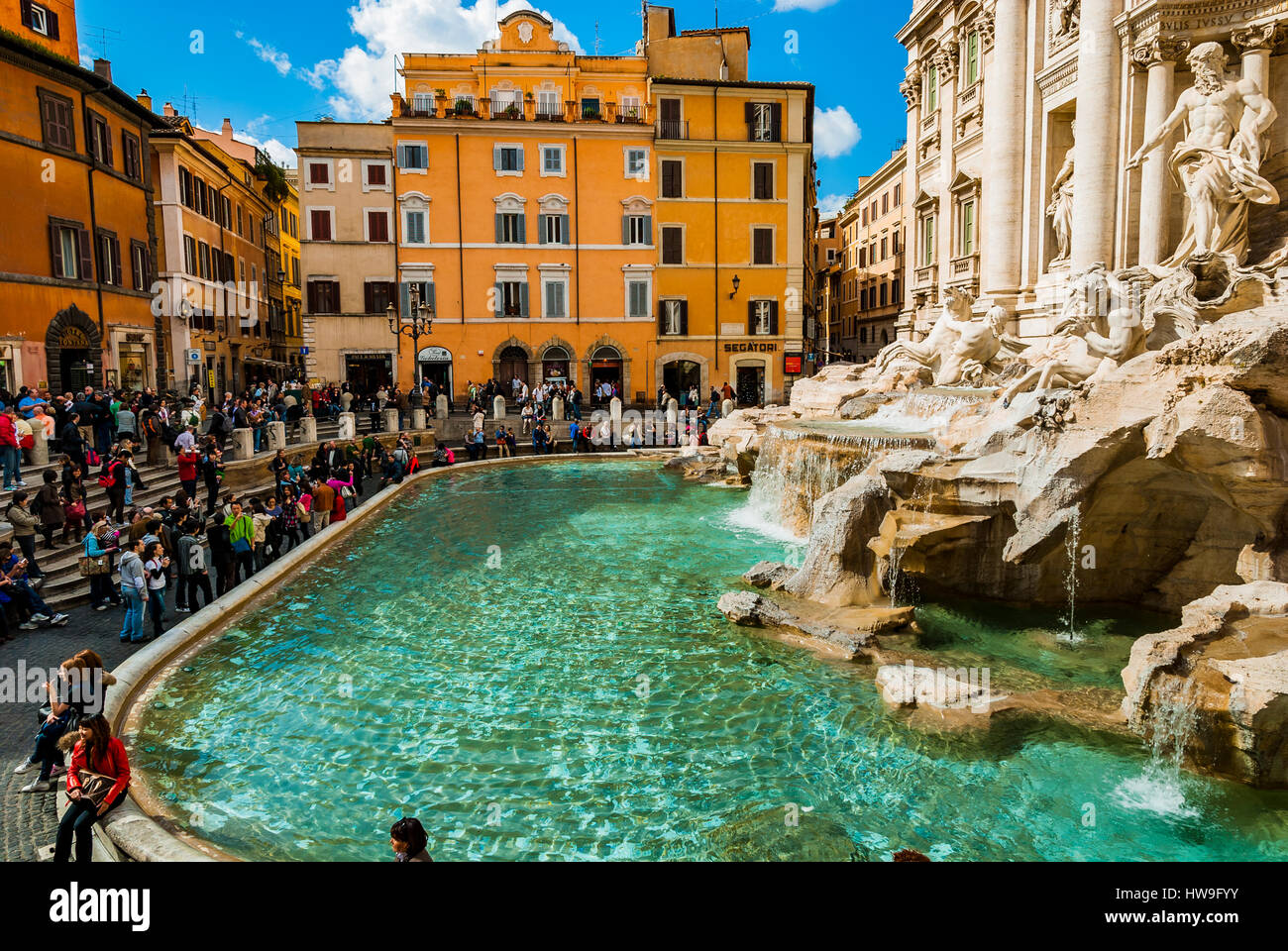 Fontana di Trevi. Fontana di Trevi. Roma, Lazio, l'Italia, Europa Foto Stock