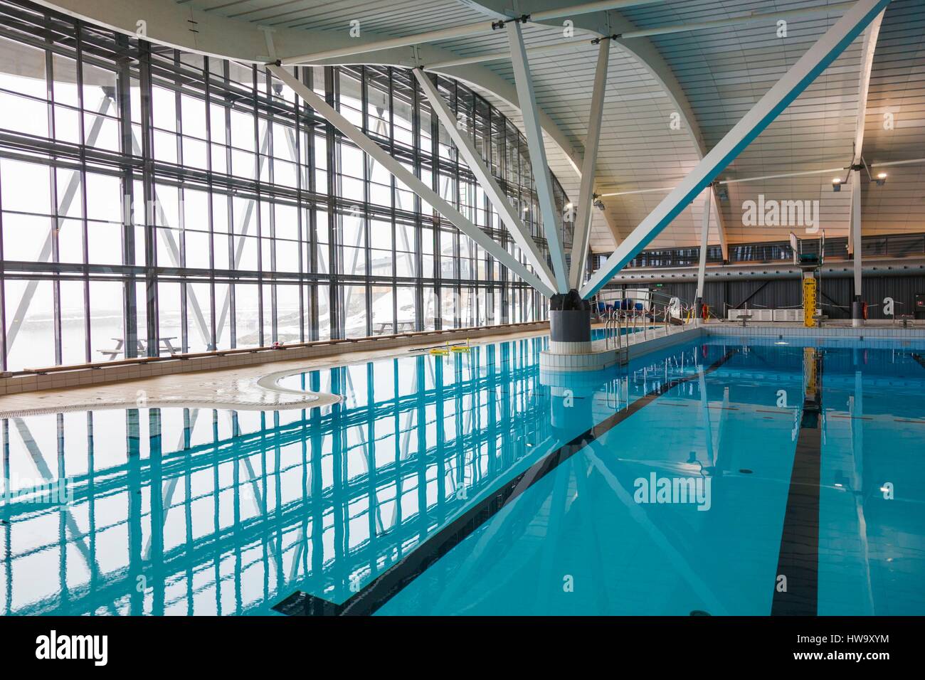 Groenlandia Nuuk, Malik piscina interna, interno Foto Stock